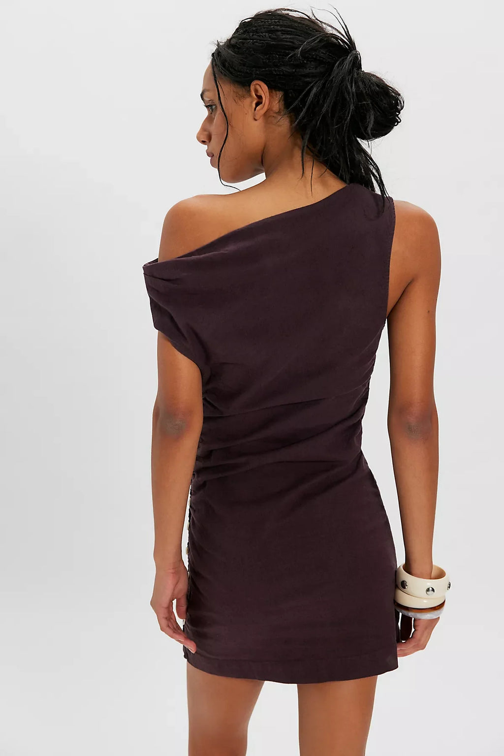 So Far Summer Stretch Linen Mini Dress