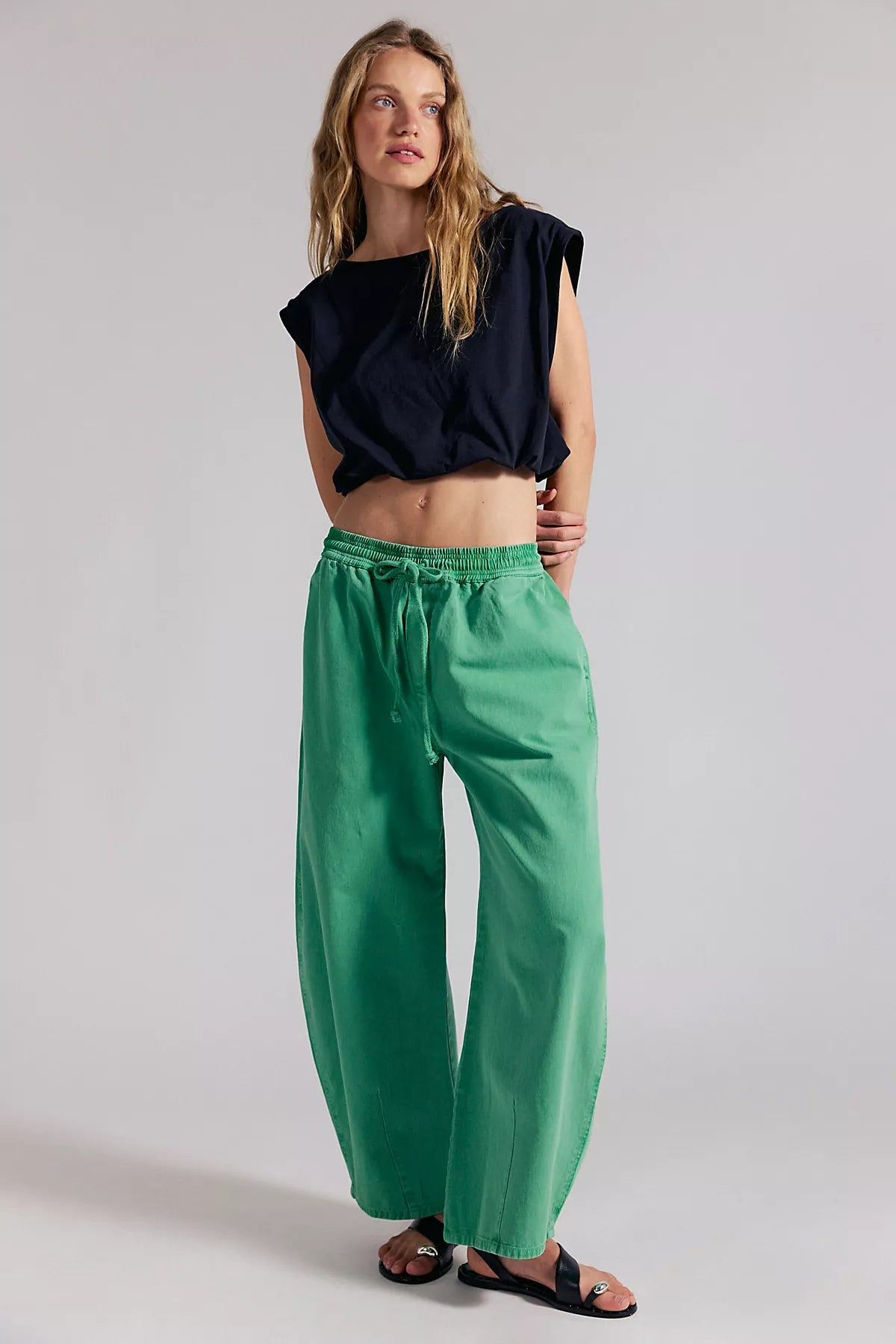 Lex Pull-On Barrel Pants