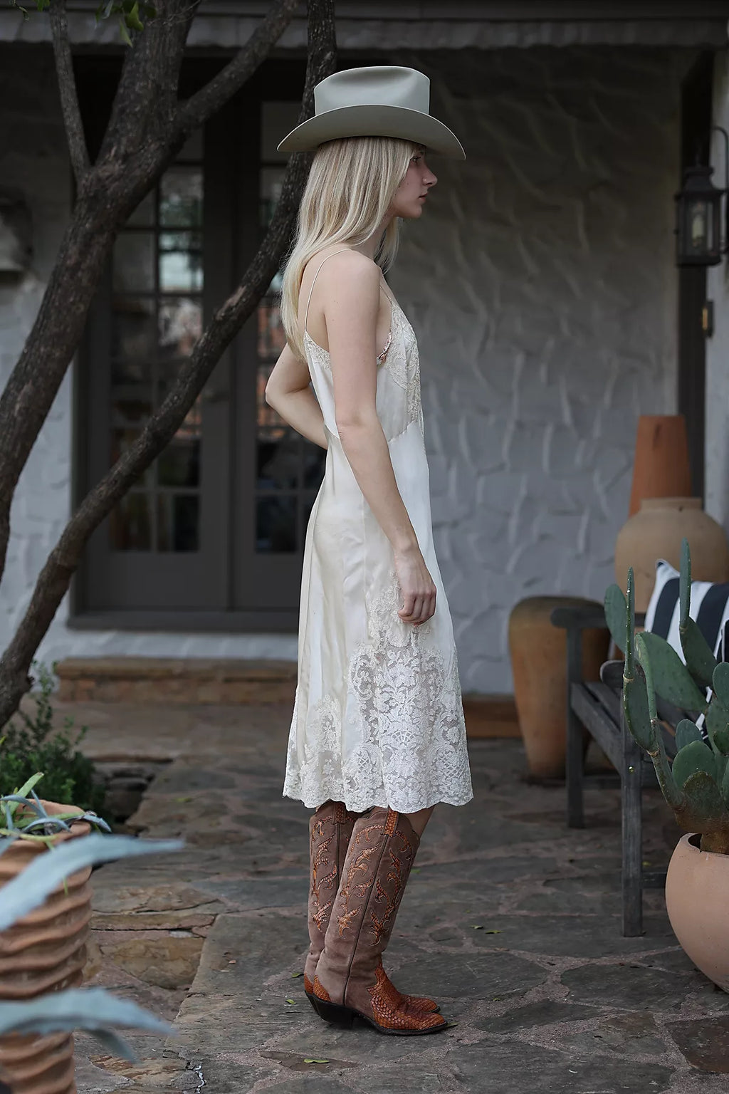 Vintage 1930s Ivory Silk Slip Dress by Lauren Owen of Texas