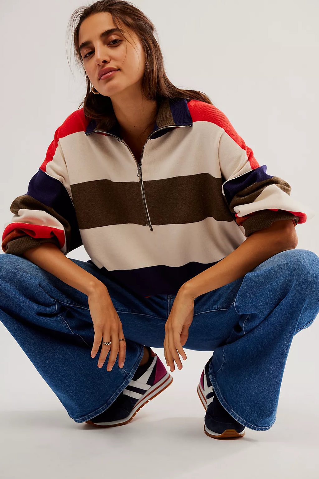 MOTHER The Ditcher Roller Zip Sneak Jeans