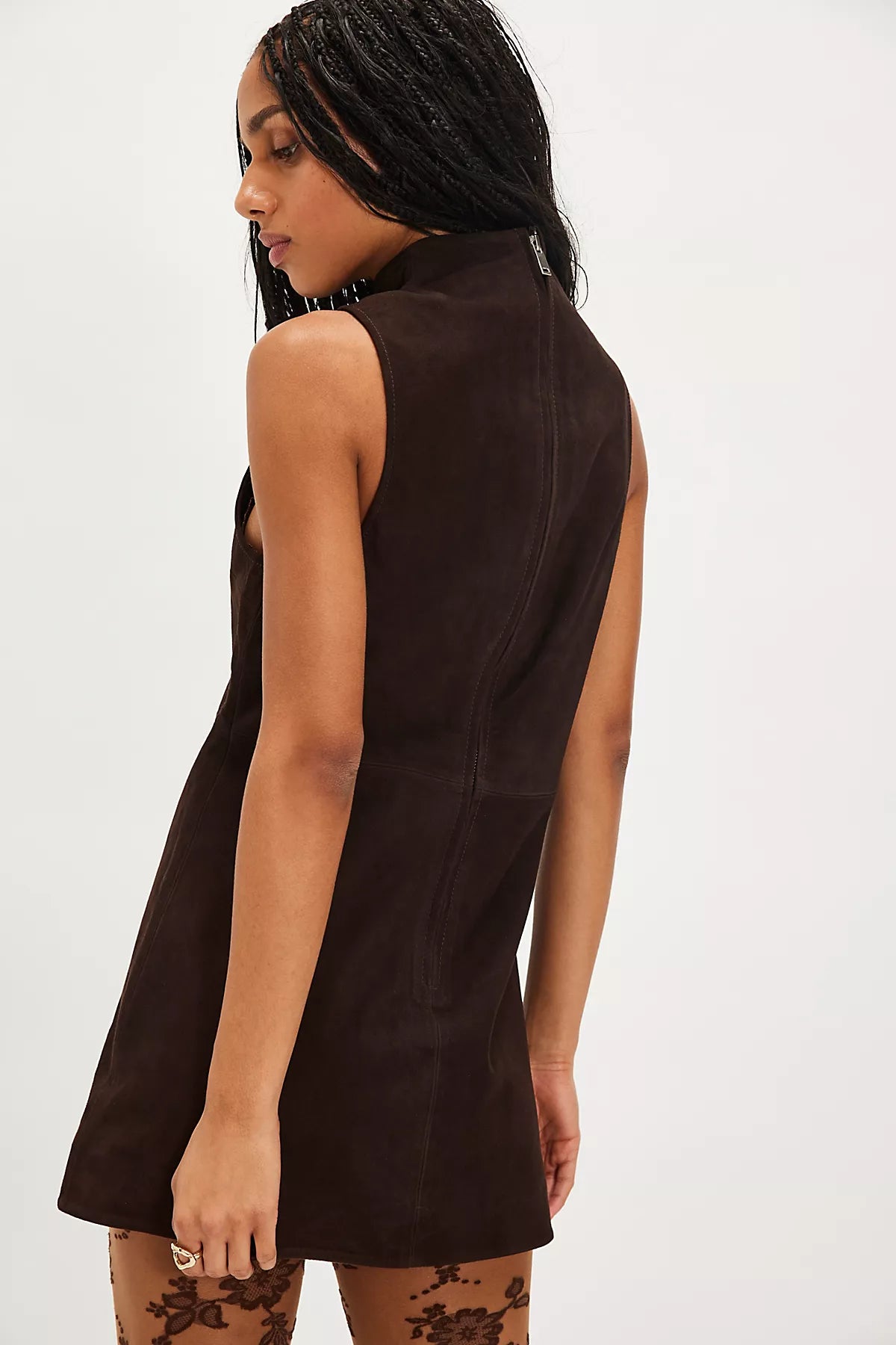 SEROYA Carina Suede Mini Dress