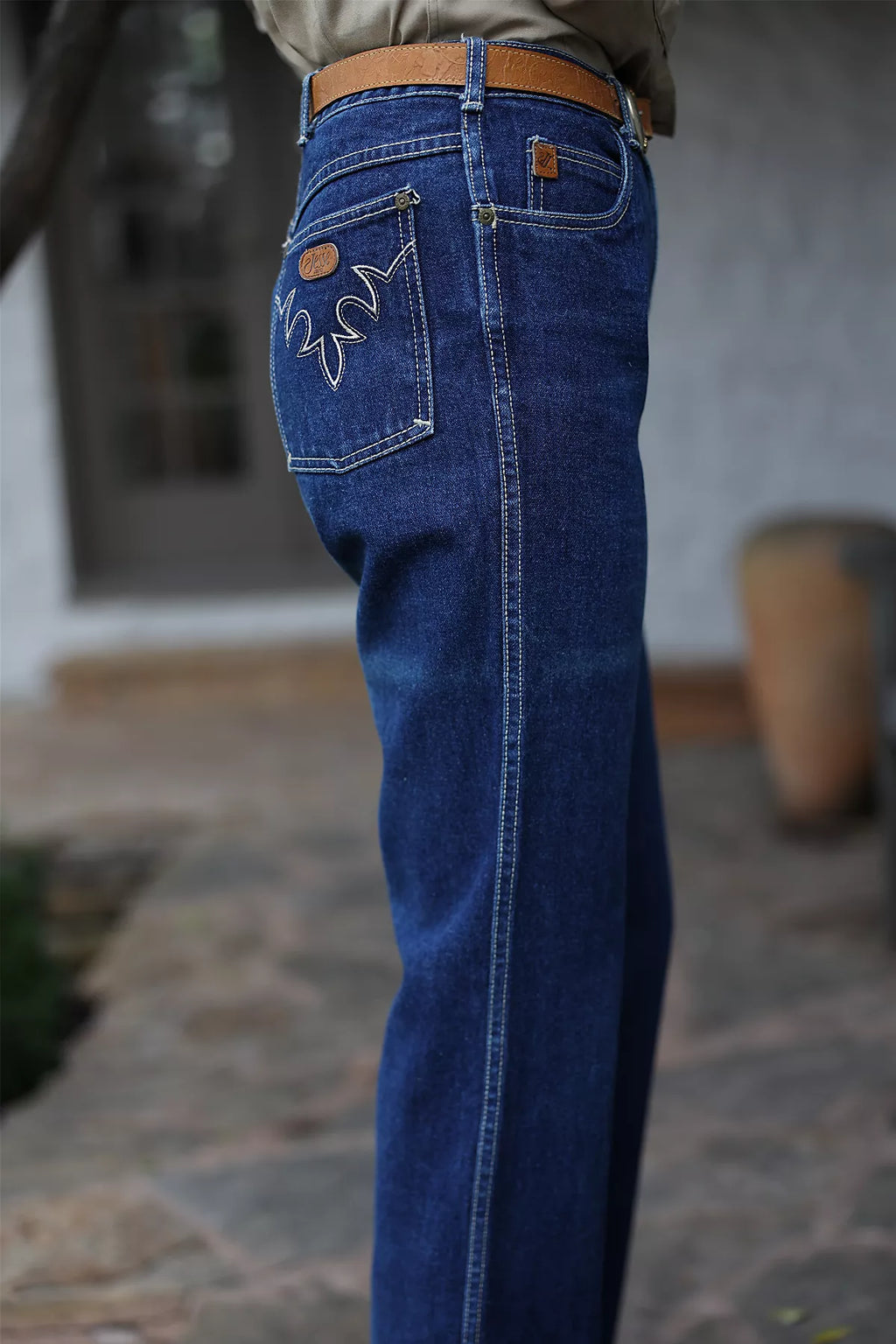 Vintage Jesse High-Rise Western Jeans by Lauren Owen of Texas