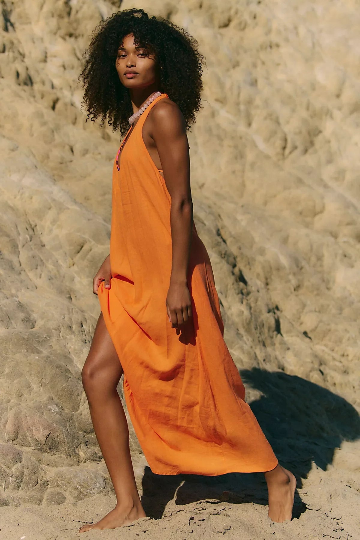 Sandshell Linen Easy Does It Maxi Dress