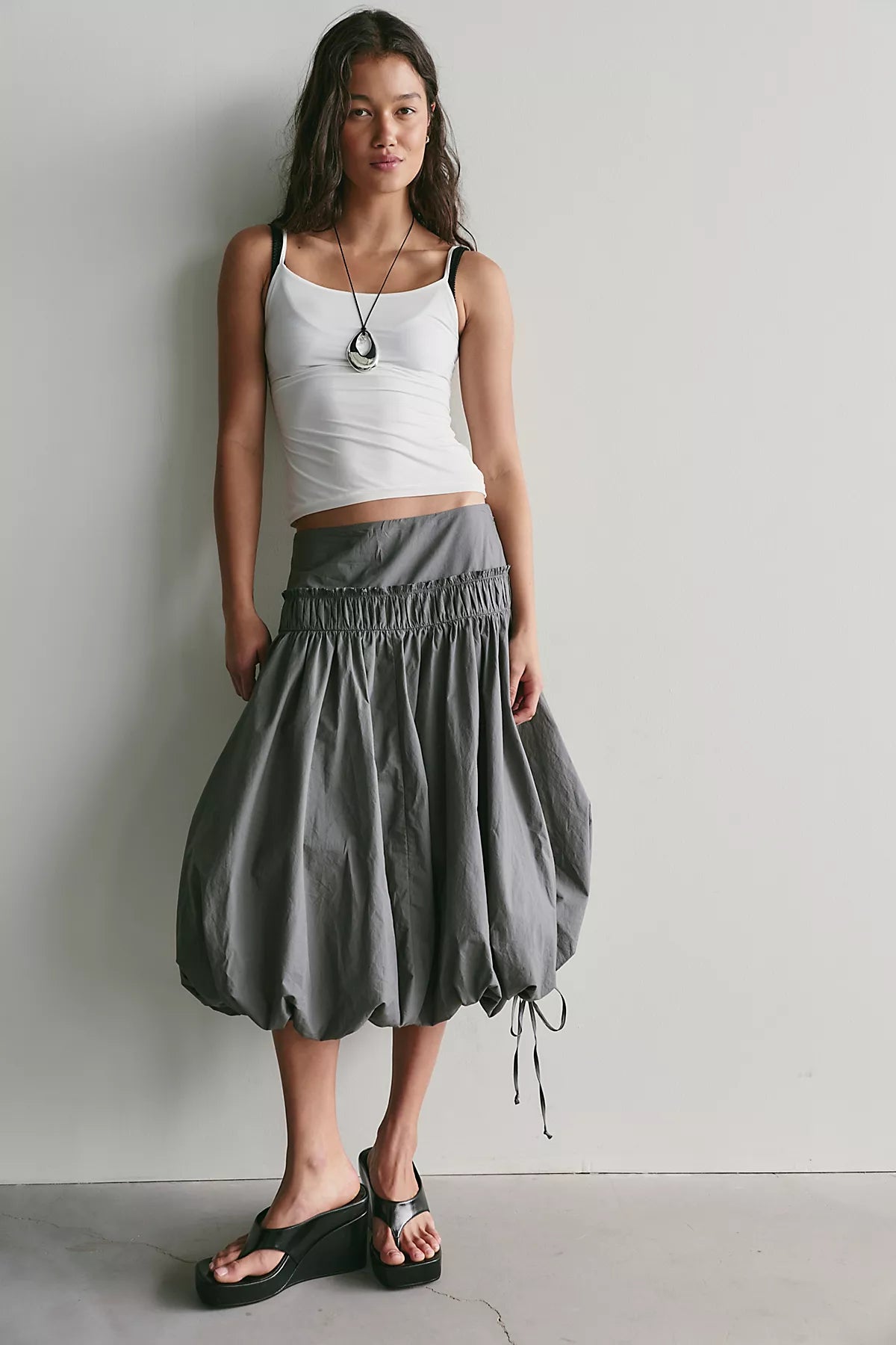 Sea Salt Midi Bubble Skirt