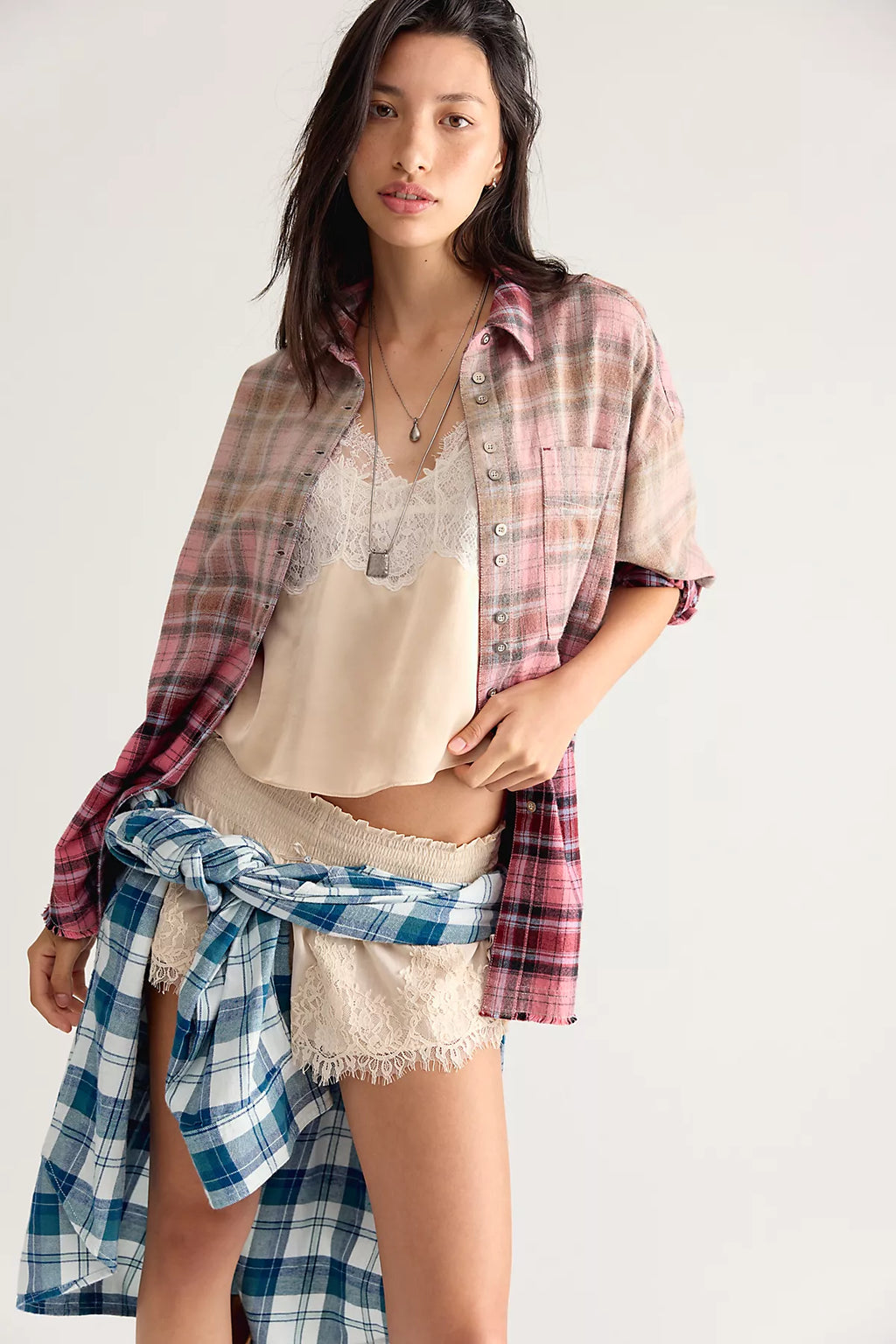 We The Free Lexi Plaid Button Down