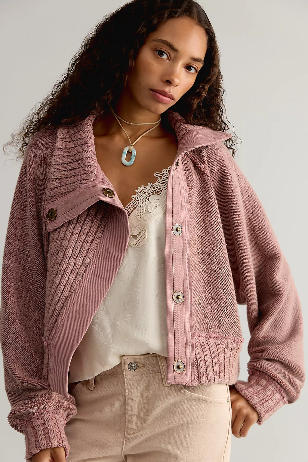 We The Free Annie Cozy Funnel-Neck Cardi