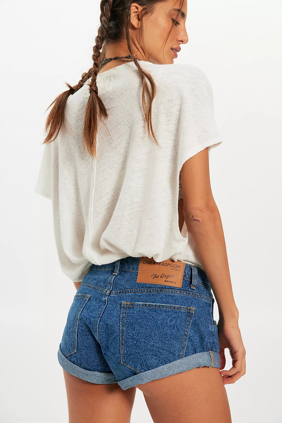 OneTeaspoon Bandits Printed Low-Waist Shorts