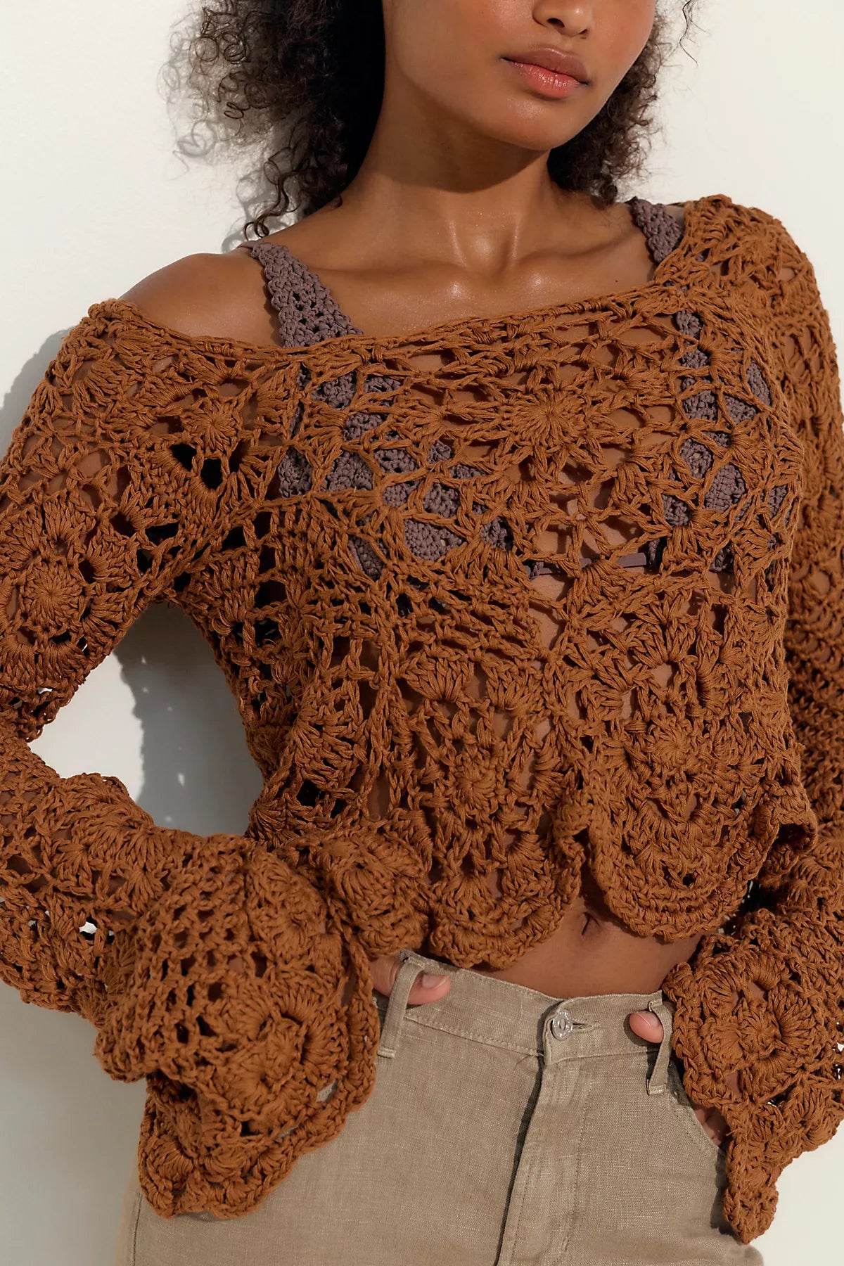The Farra Full Pilcha Crochet Sweater