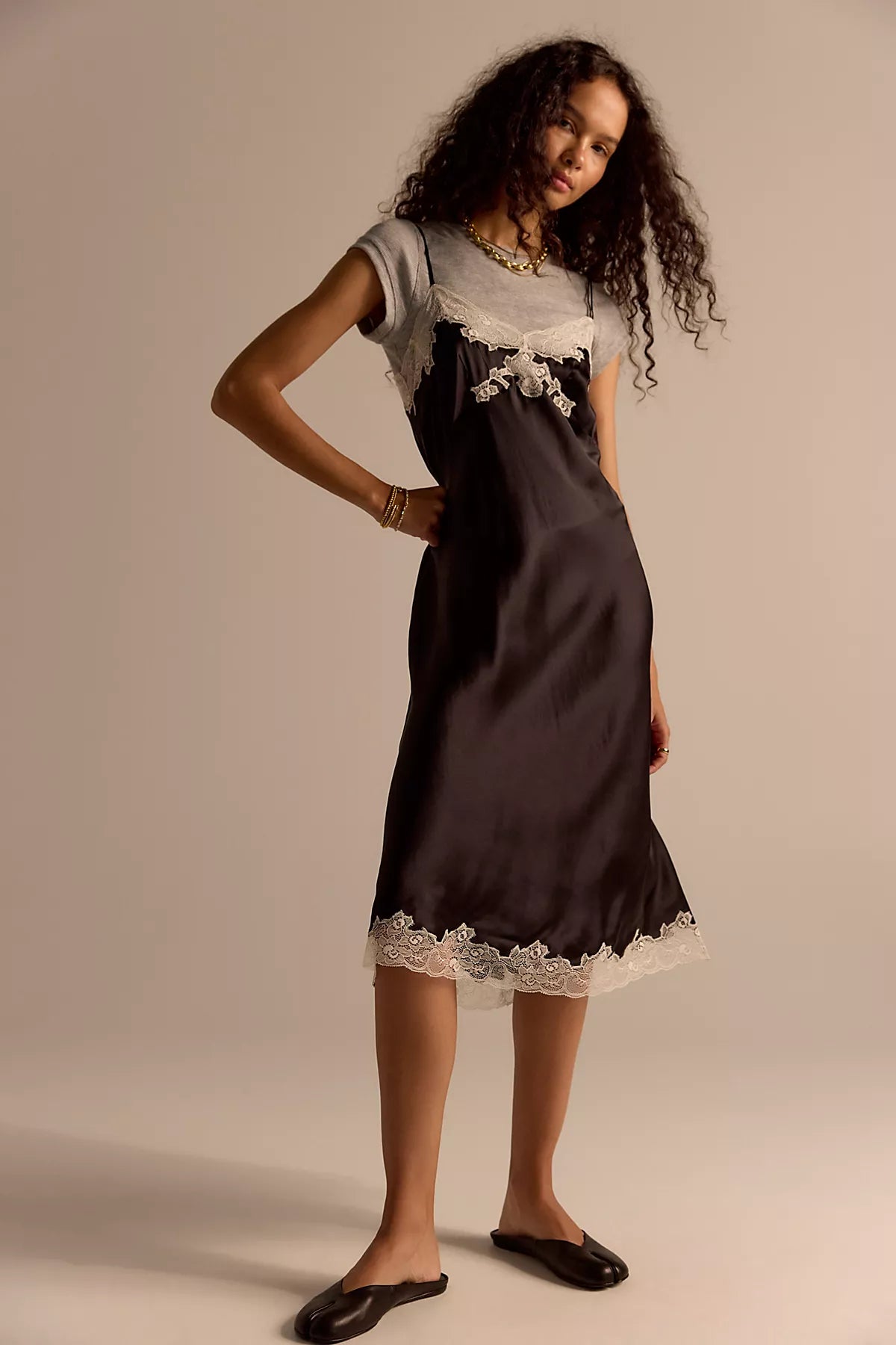 Only Hearts Silk Charmeuse Midi Slip Dress