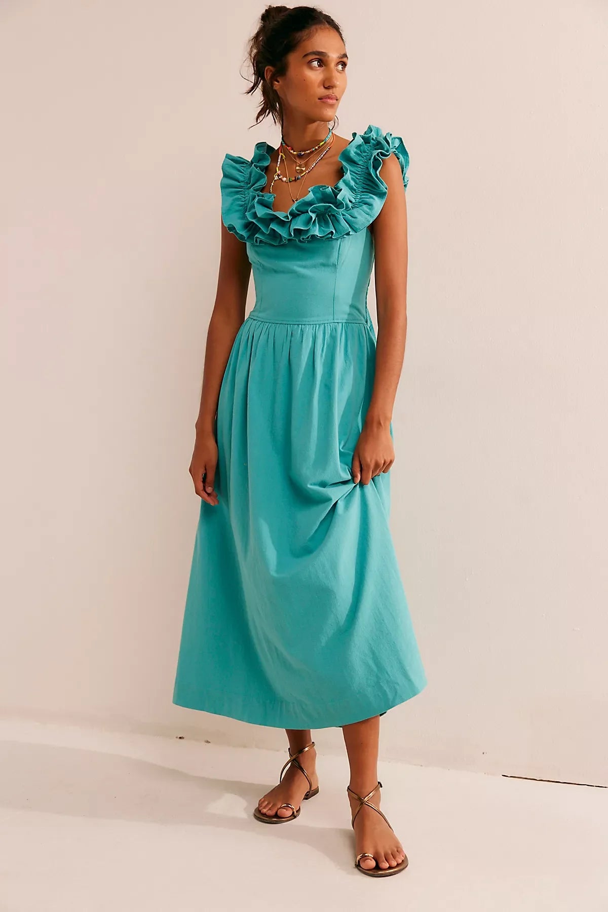 Ruffle It Up Midi Dress