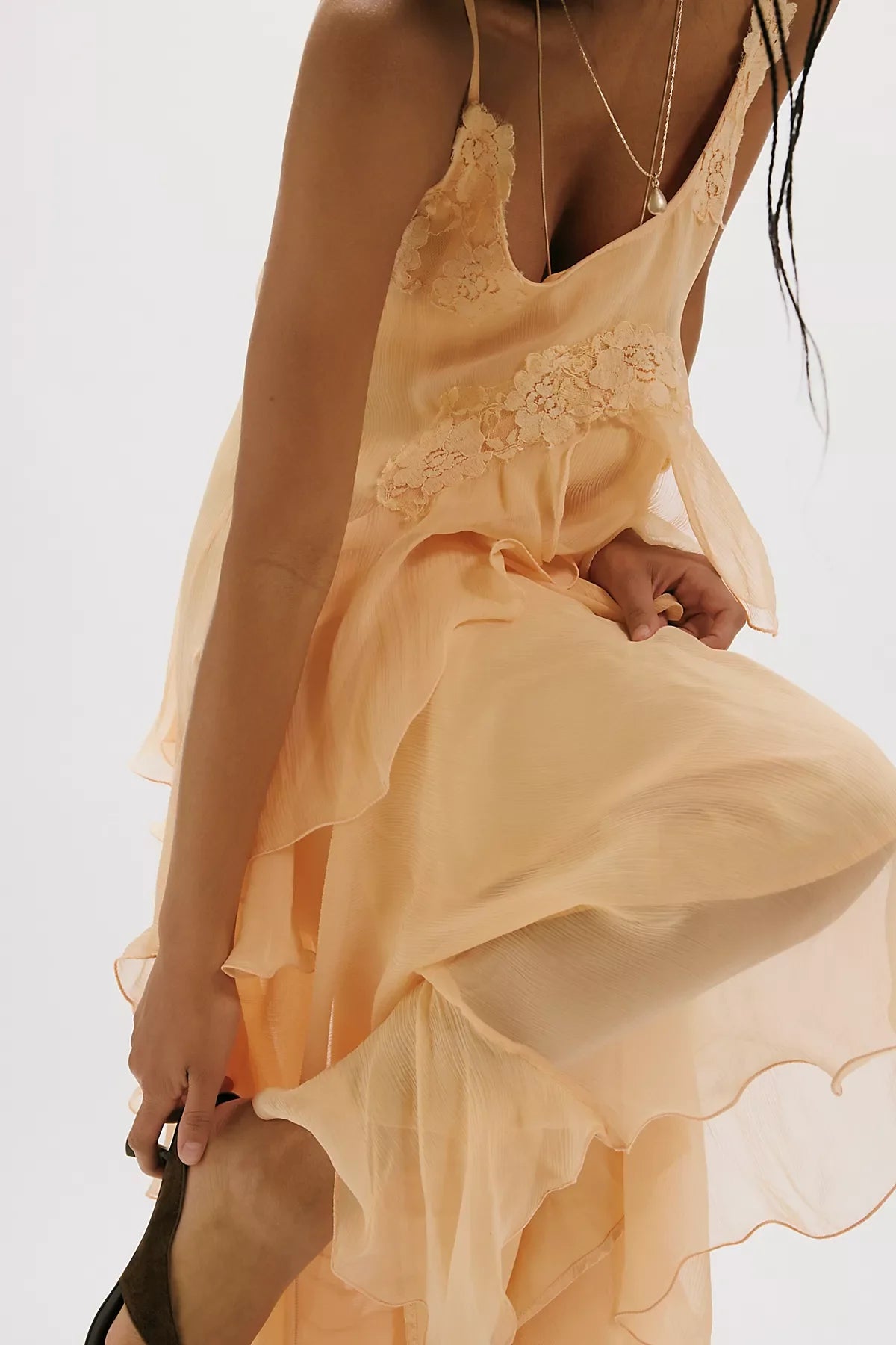 Nigel Preston Floating Angel Chiffon Maxi Dress