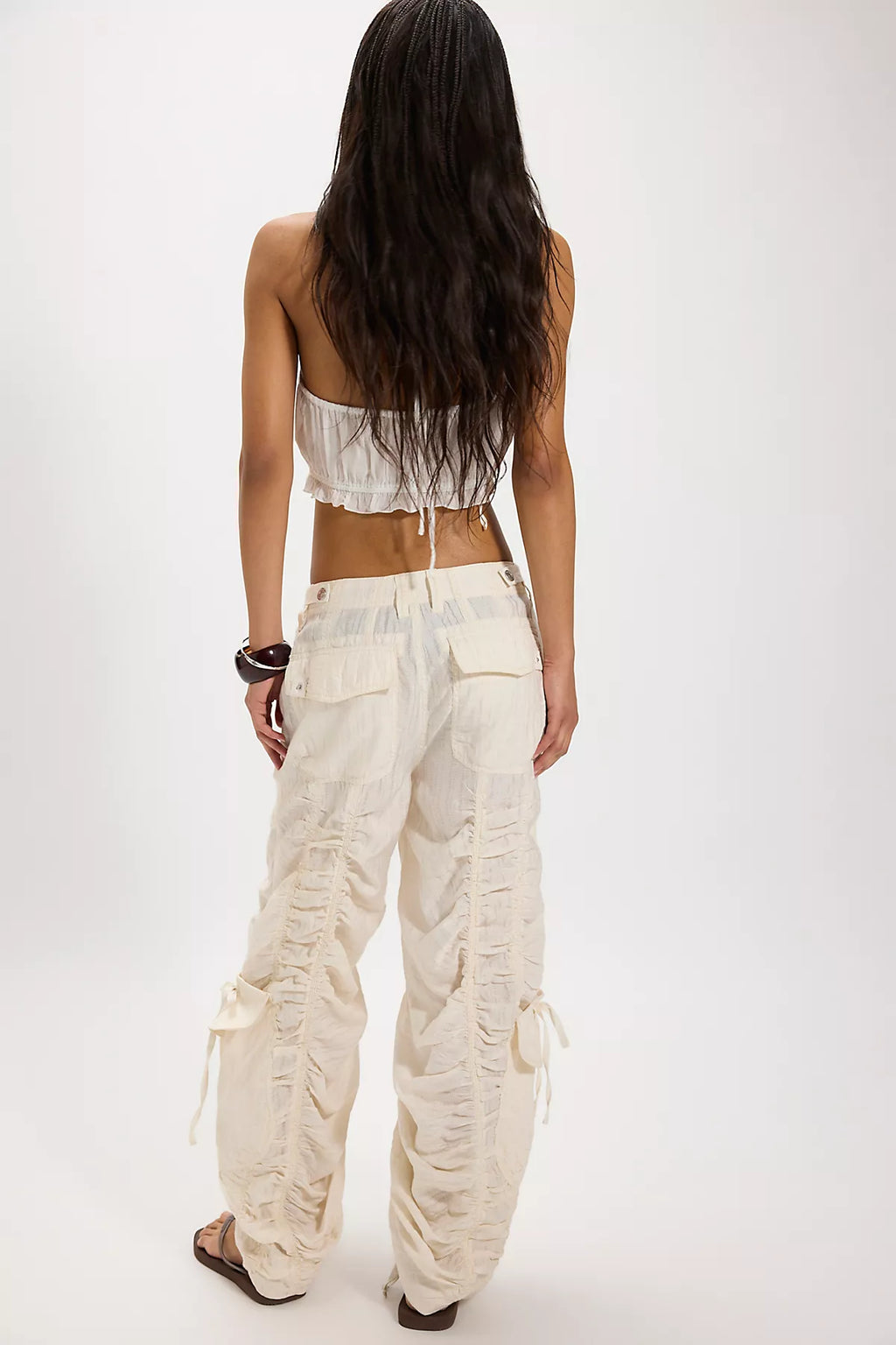 We The Free Scorpio Shirred Mid-Rise Cargo Pants