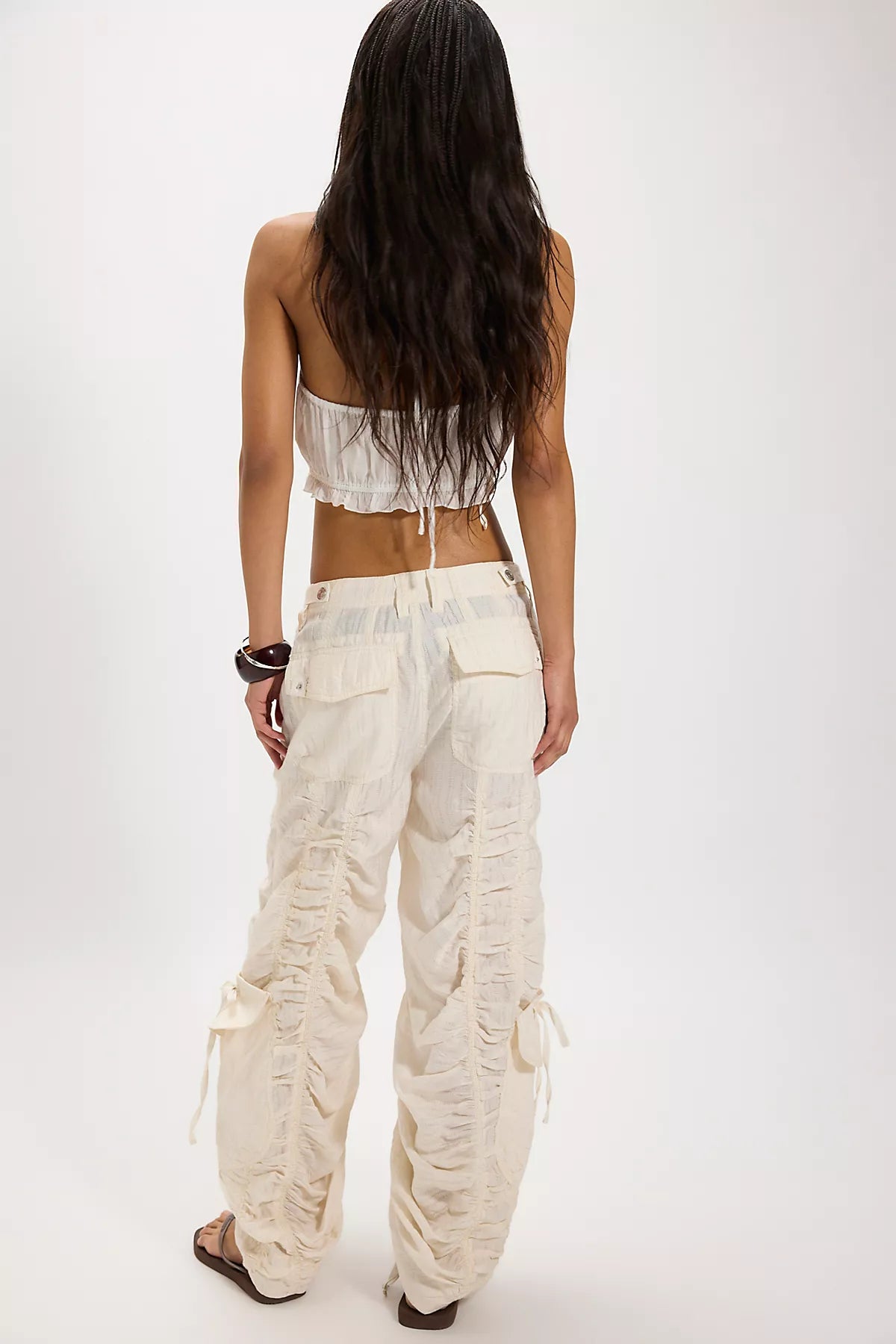 We The Free Scorpio Shirred Mid-Rise Cargo Pants
