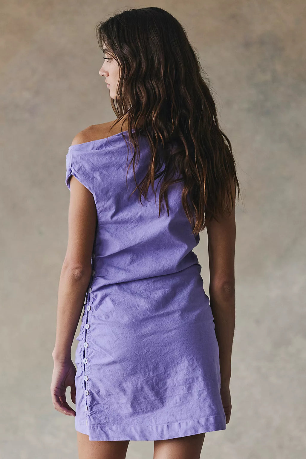 So Far Summer Stretch Linen Mini Dress