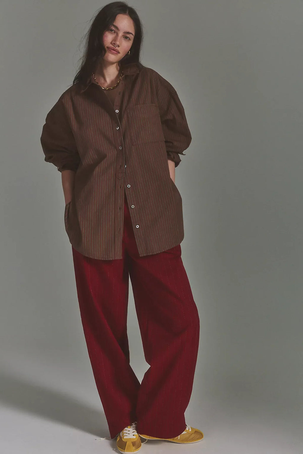 We The Free Lexi Striped Button Down Shirt