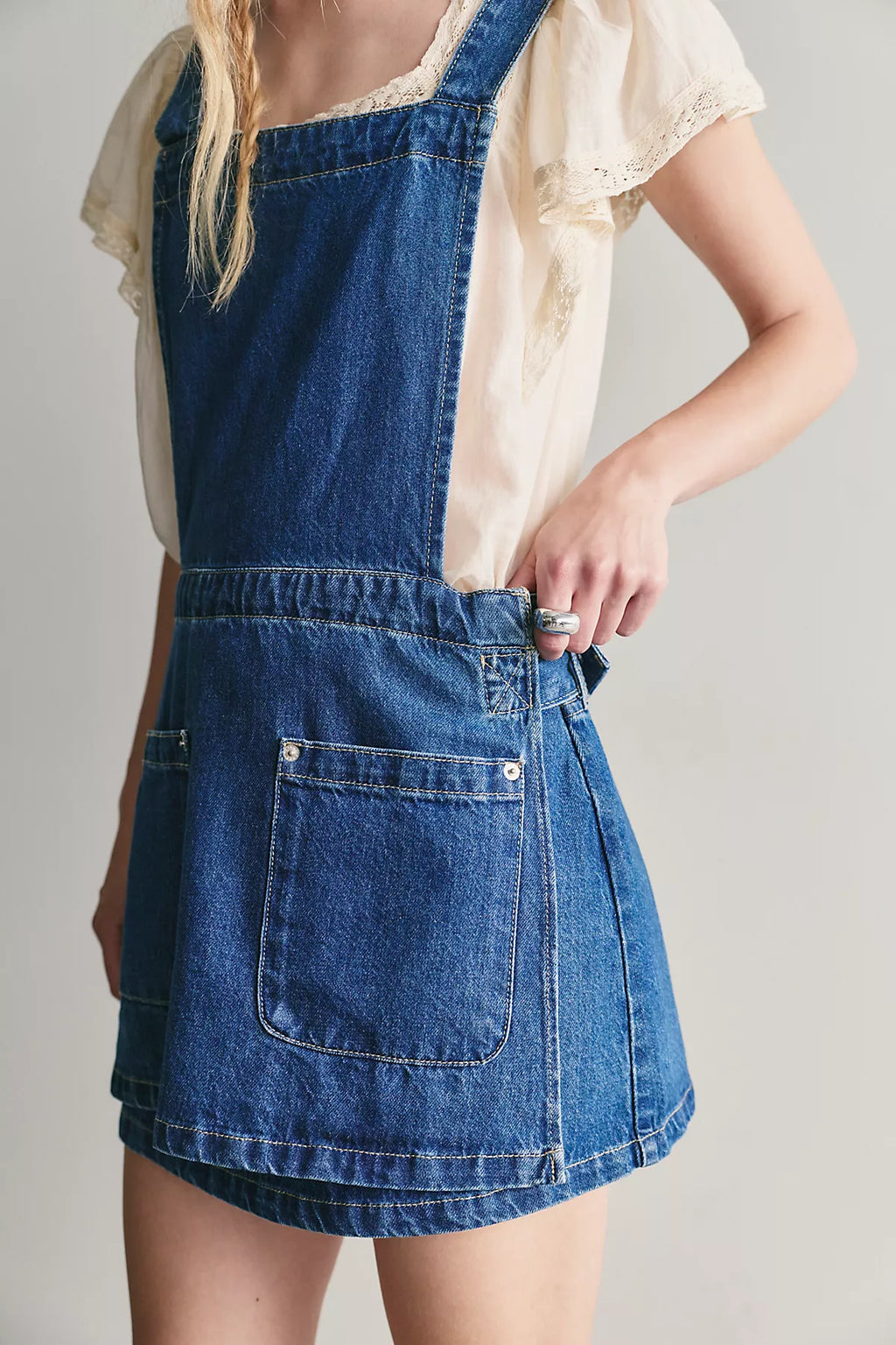 We The Free Beau Apron Denim Skirtall