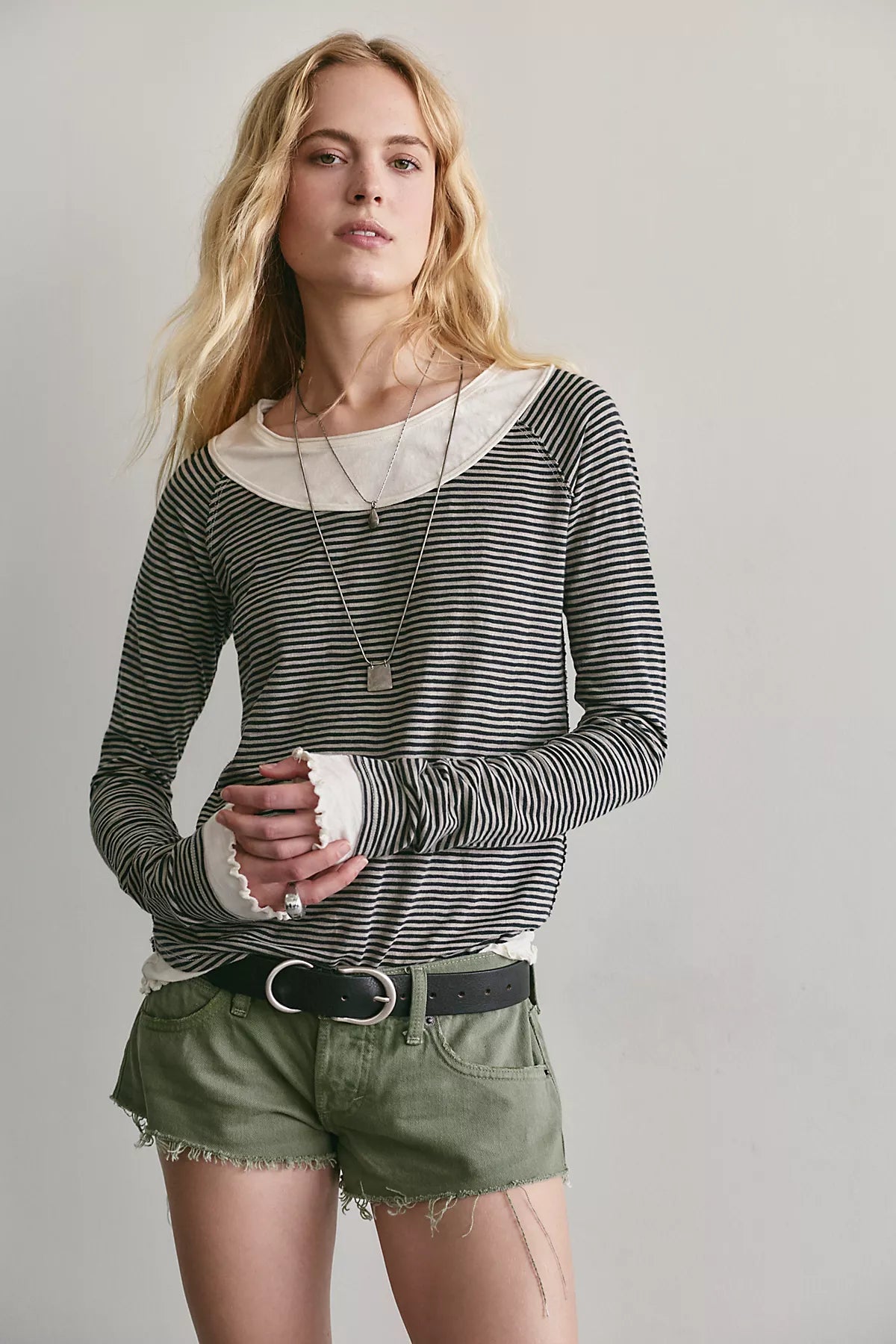 We The Free Two's A Charm Stripe Long Sleeve Top