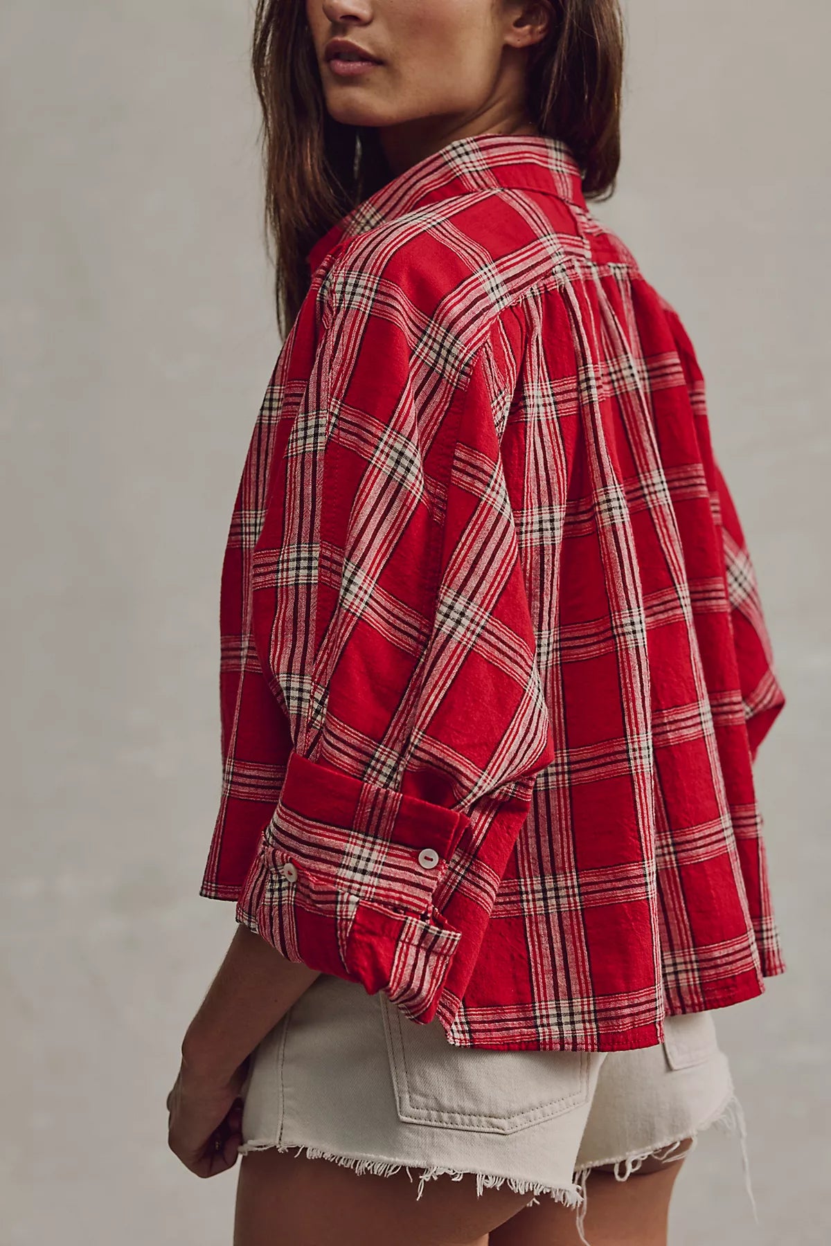 We The Free Mira Plaid Top