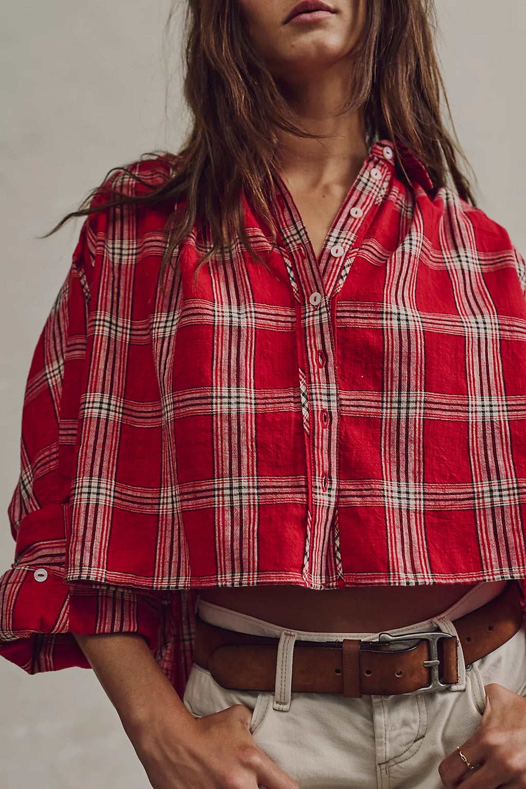 We The Free Mira Plaid Top