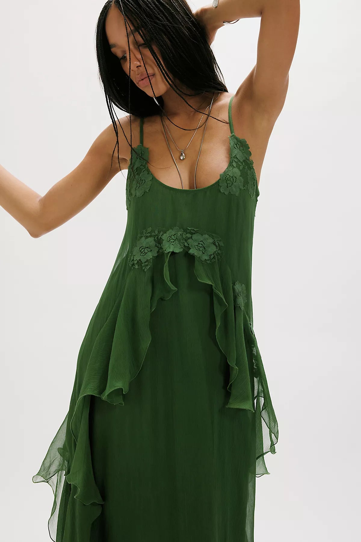 Nigel Preston Floating Angel Chiffon Maxi Dress