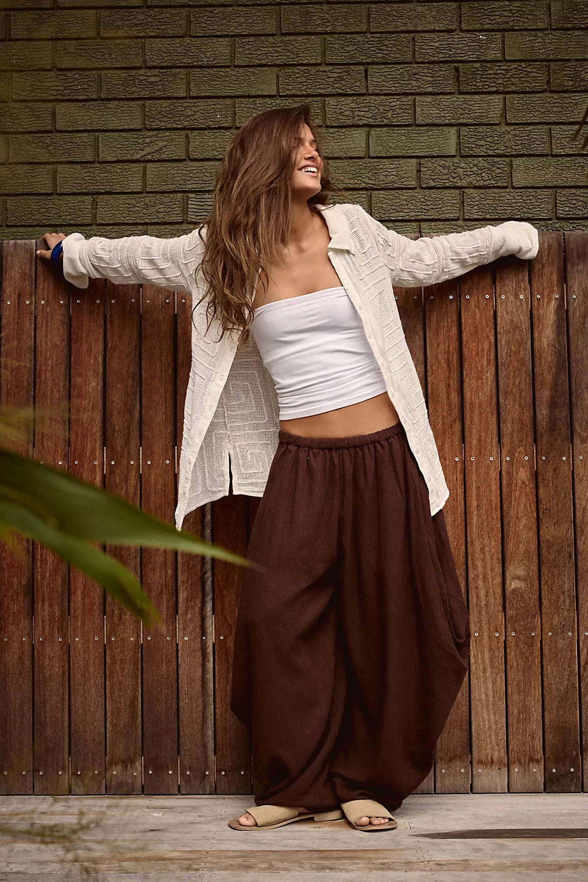 Sandshell Linen Carlie Pants