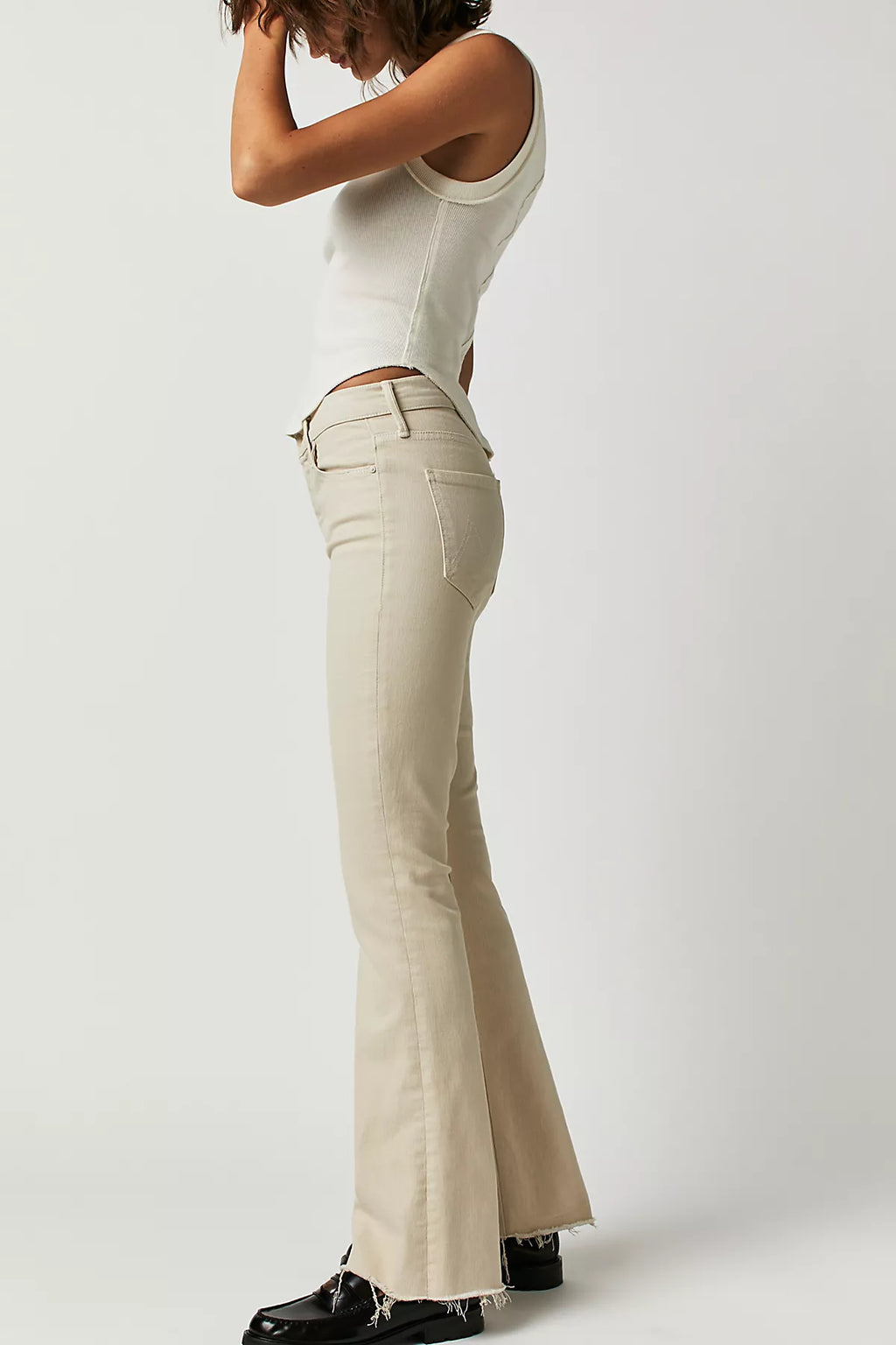 MOTHER The Weekender Frayed Flare Jeans
