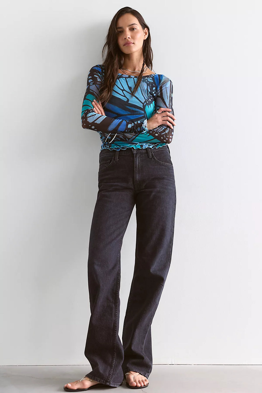 Lilly Printed Long Sleeve Top