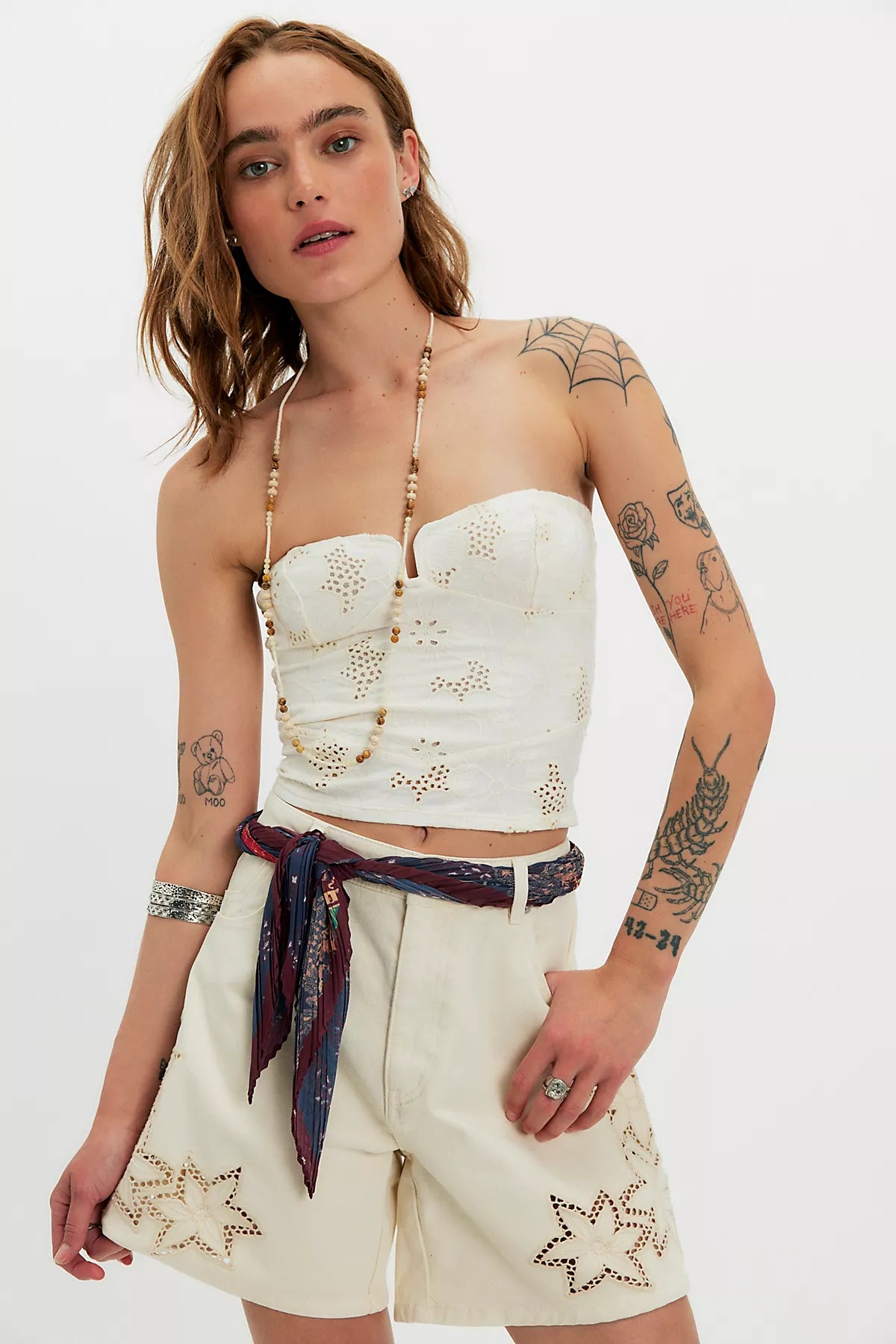 Rolla's 90s Relaxed Cutwork Shorts