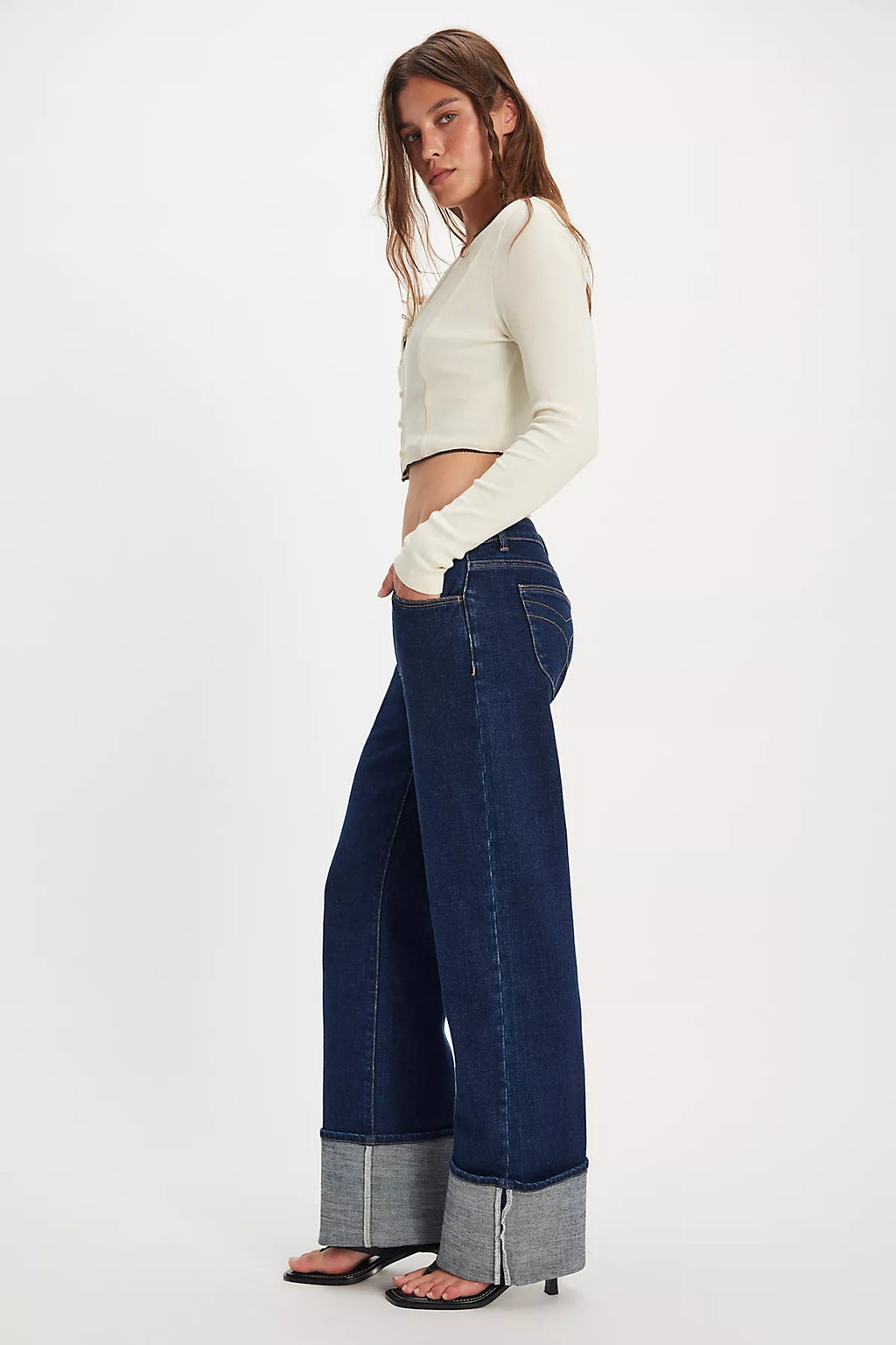 Rolla's Heidi Low-Rise Turn Up Jeans