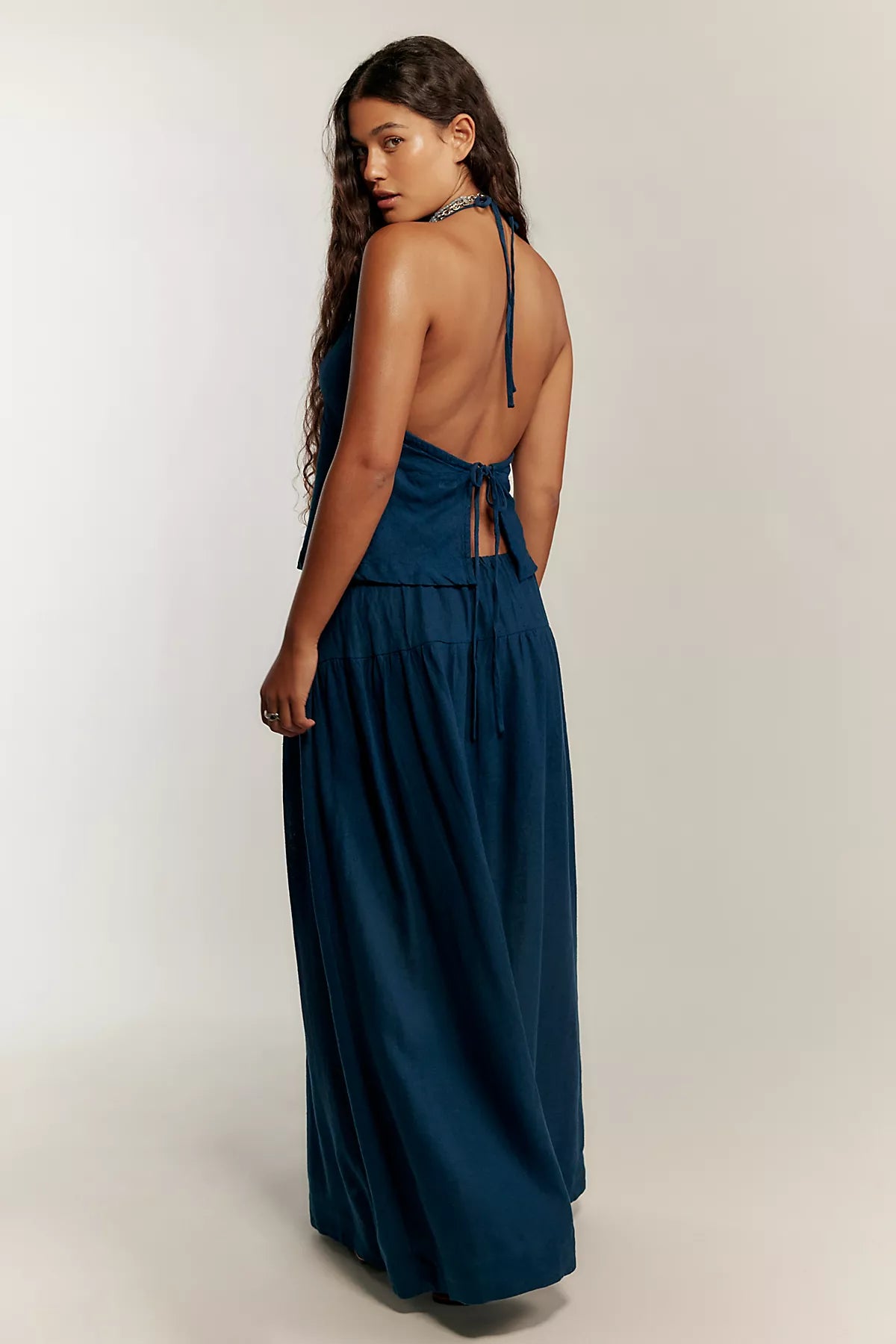 Sandshell Linen Skirt Set
