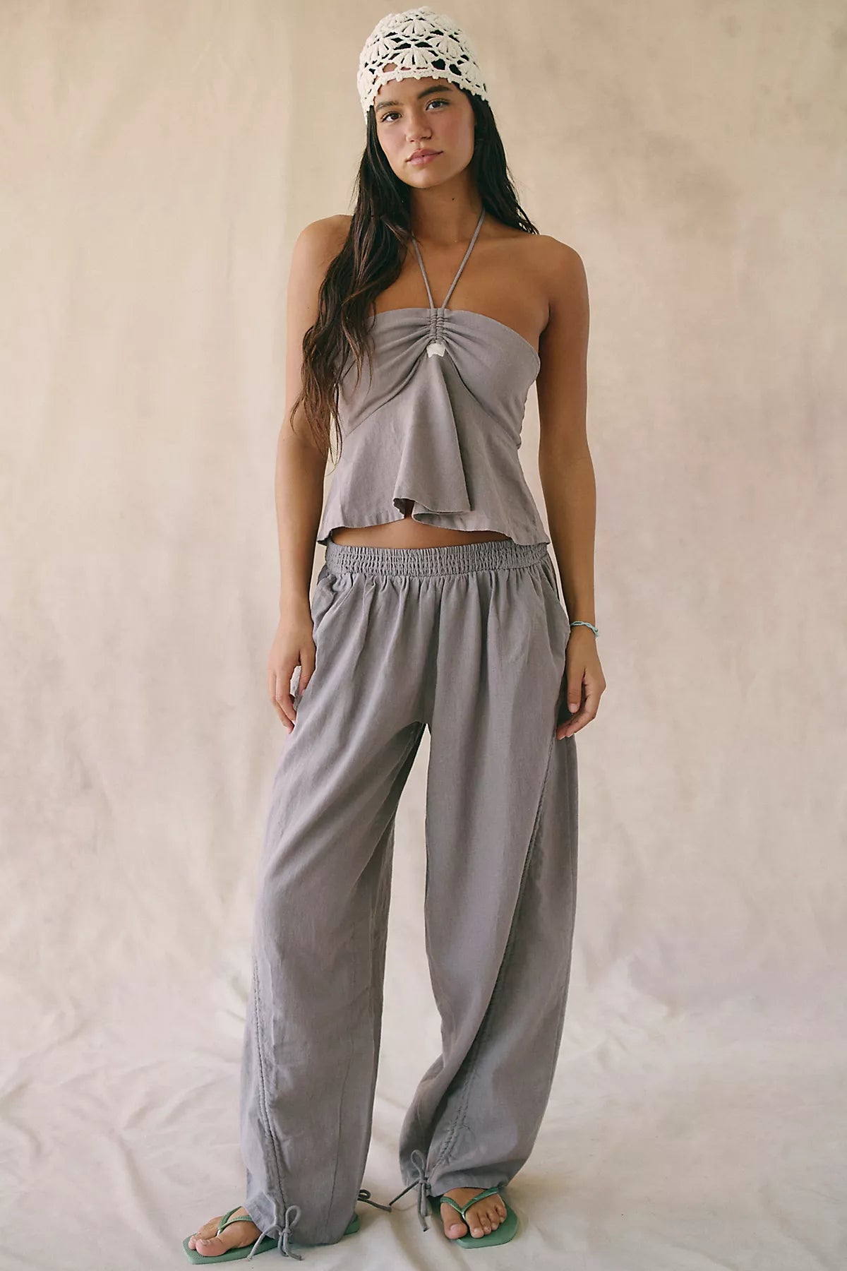 Lunasol Cotton-Linen Pant Set