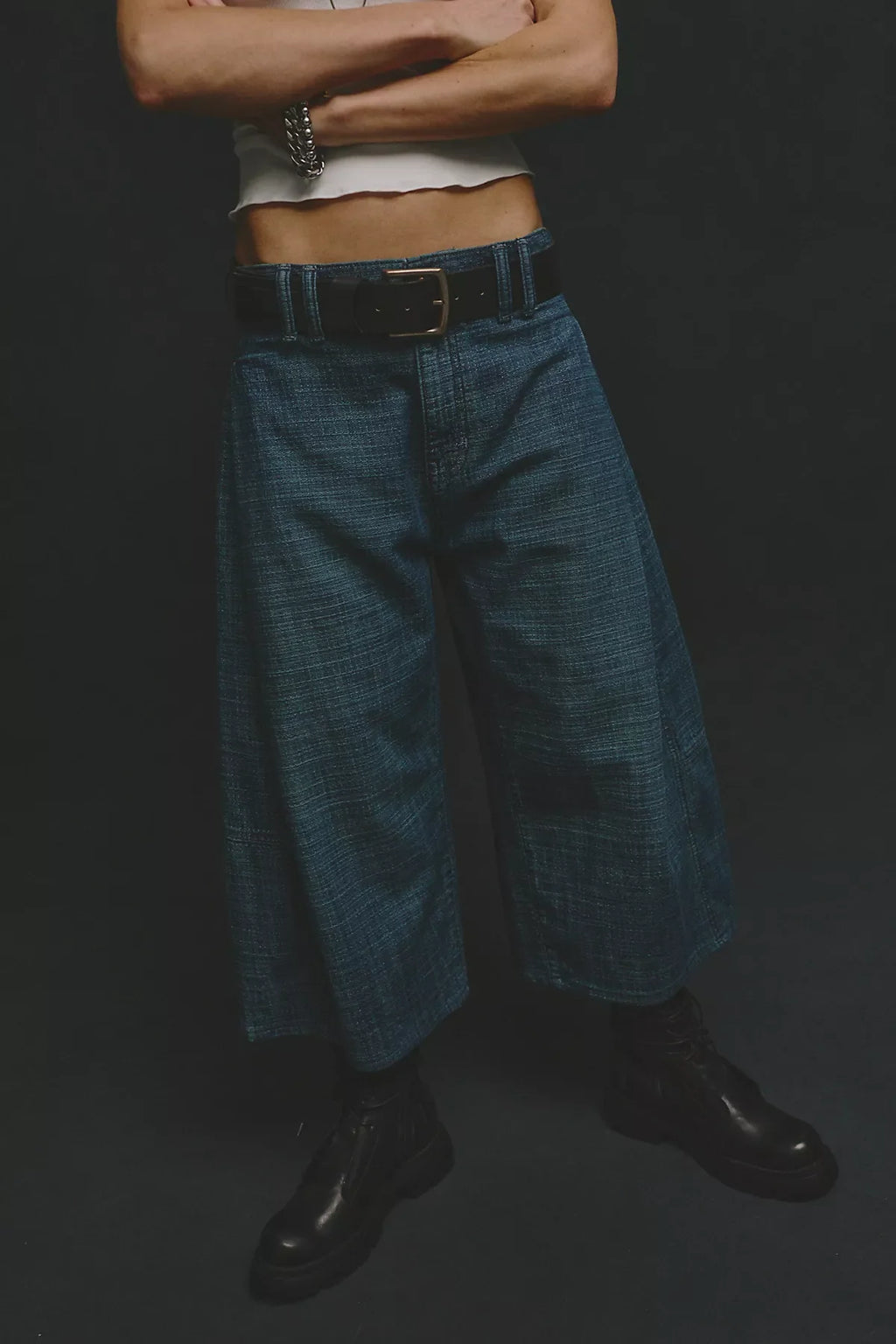 We The Free Free To Roam Cropped Wide-Leg Jeans