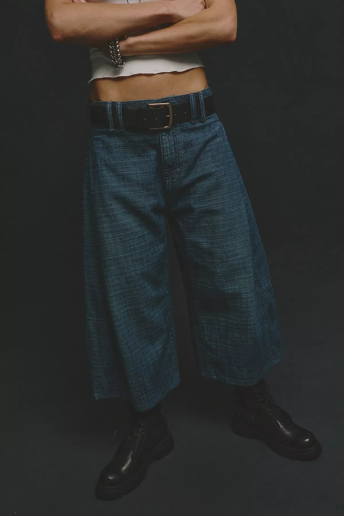 We The Free Free To Roam Cropped Wide-Leg Jeans