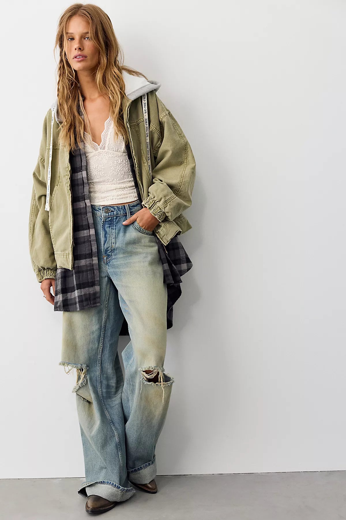 We The Free Iggy Hooded Denim Jacket