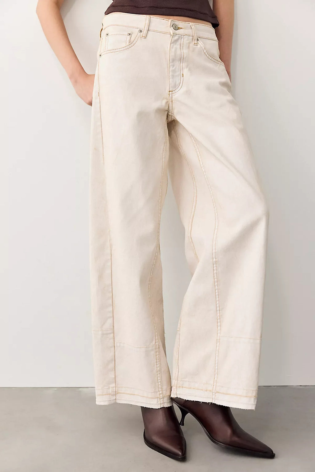 We The Free Monroe Coated Wide-Leg Jeans