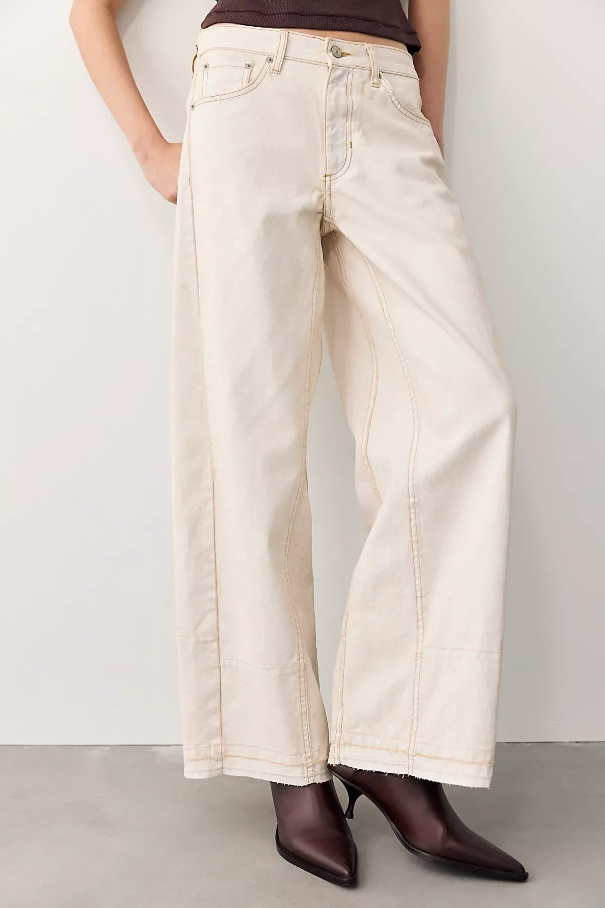 We The Free Monroe Coated Wide-Leg Jeans