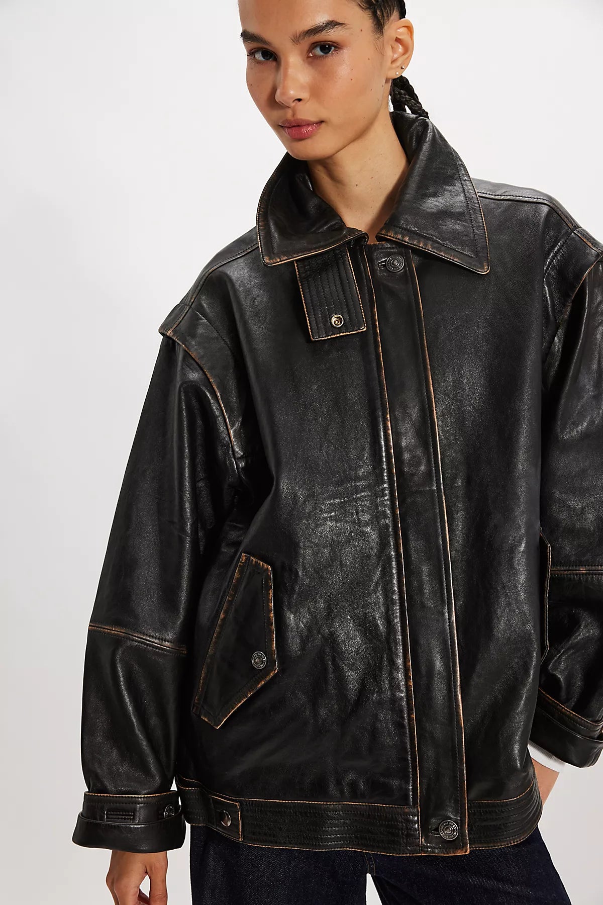 We The Free Parker Leather Jacket