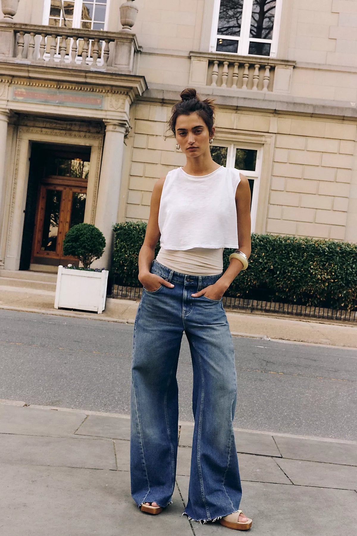 We The Free Alter Ego Wide-Leg Twisted Jeans