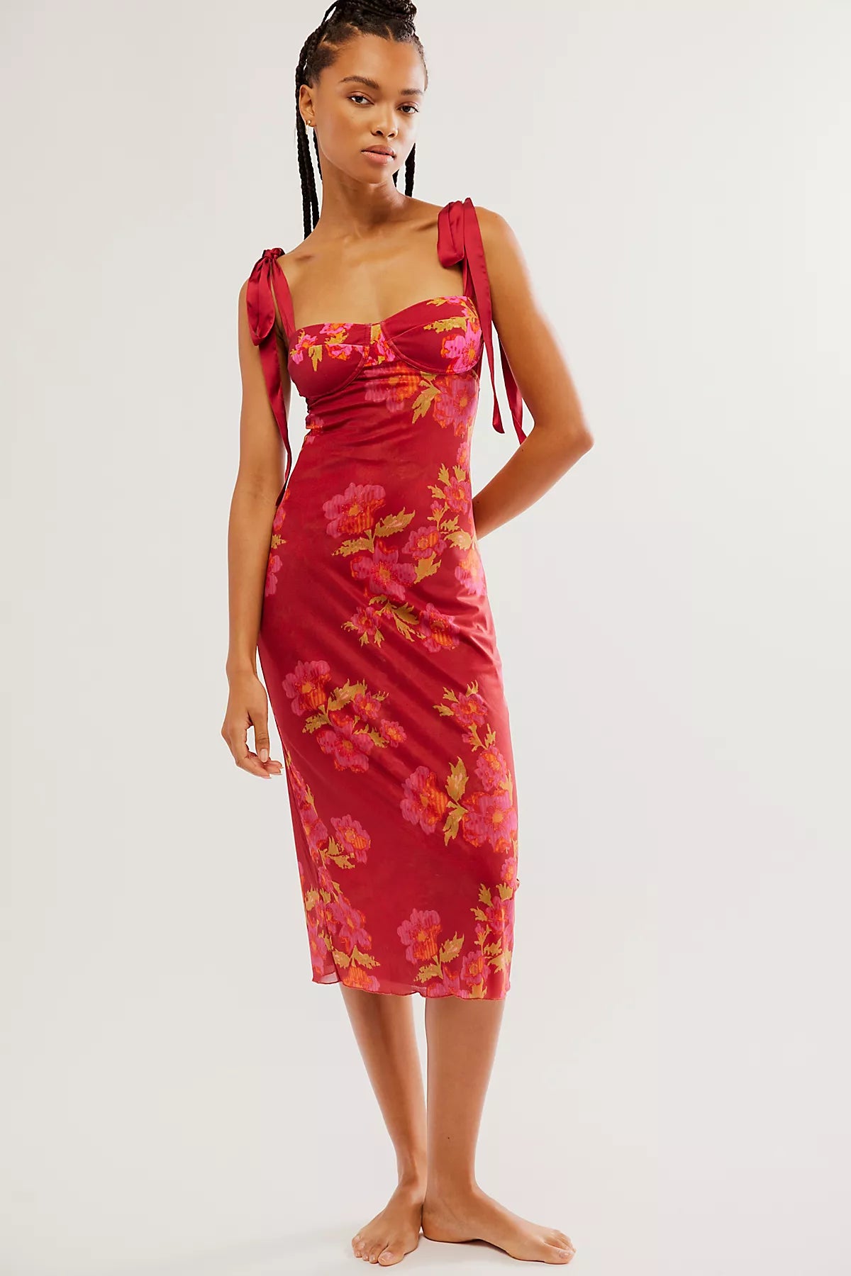 Printed Got Glam Midi Slip Dress