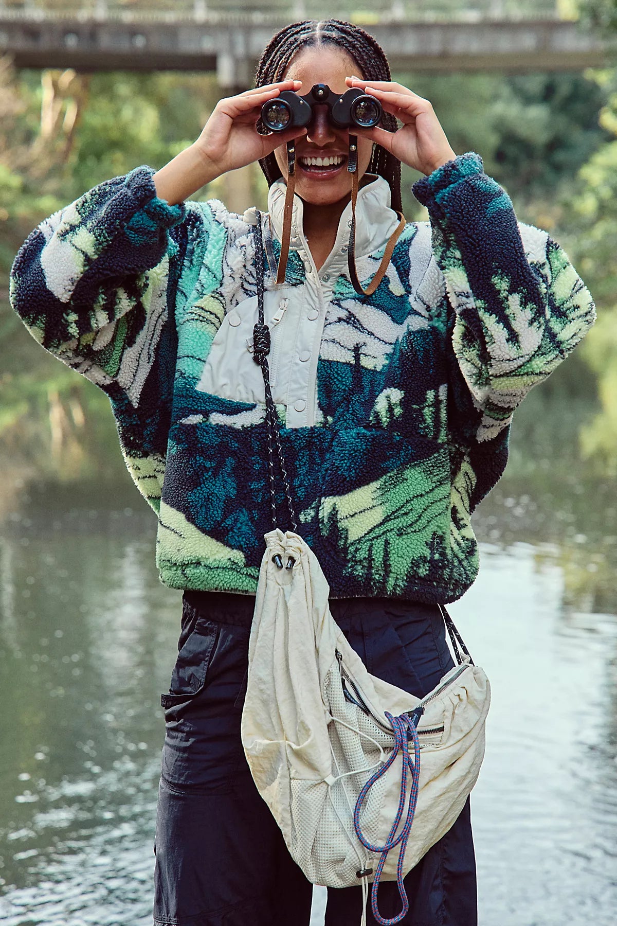 Hit The Slopes Printed Fleece Pullover