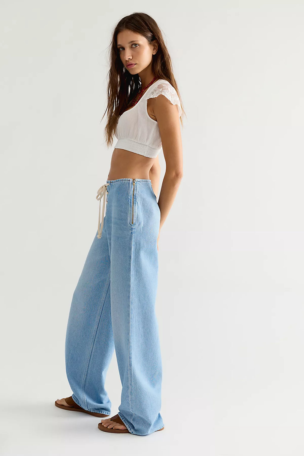 Snacks! by MOTHER The Laced Up Smoothie Sneak Jeans