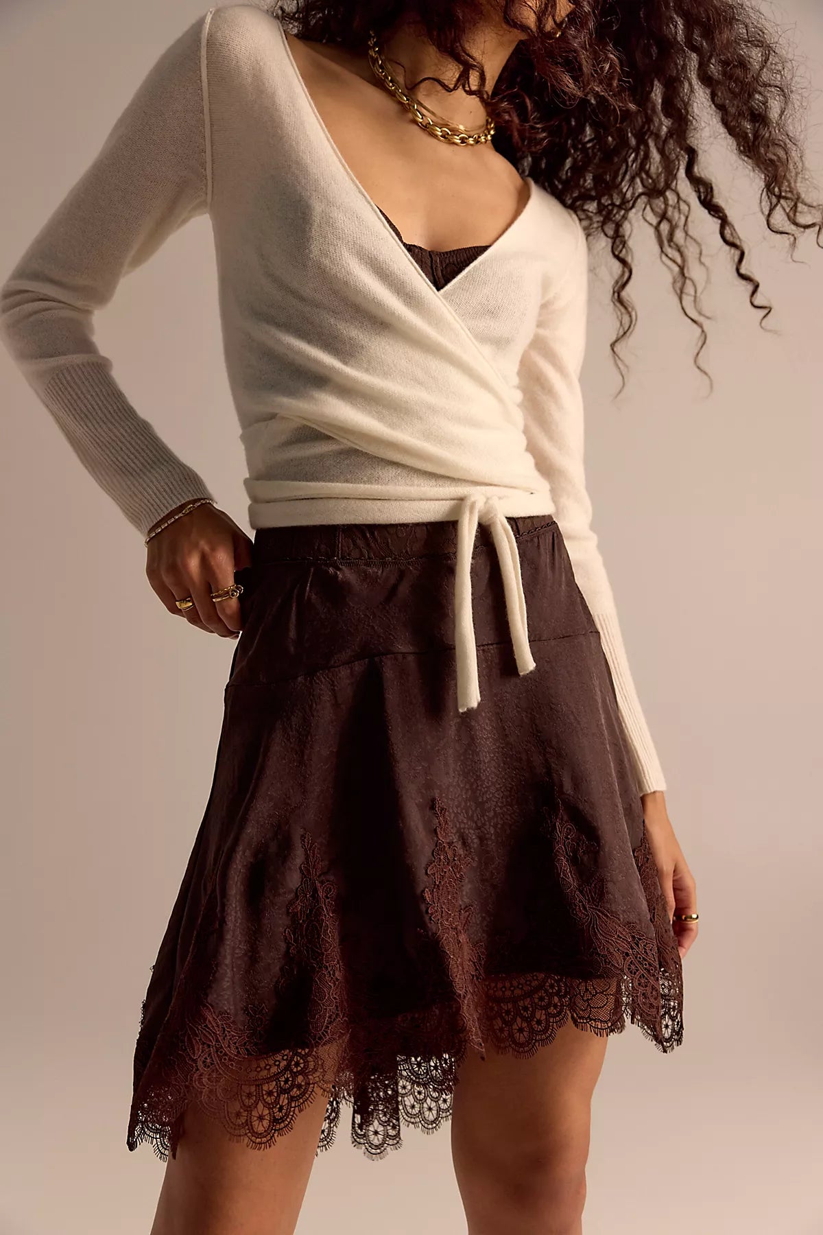 Something Satin Mini Slip Skirt