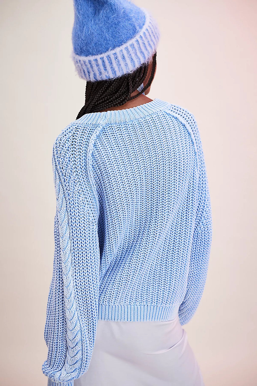 Frankie Cable Knit Cotton Sweater