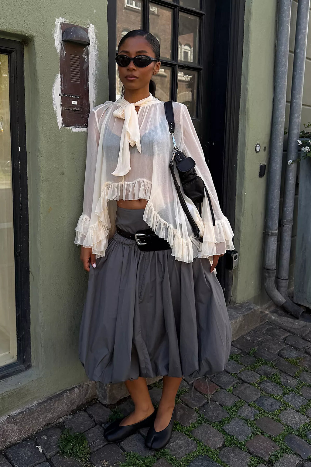 Sea Salt Midi Bubble Skirt