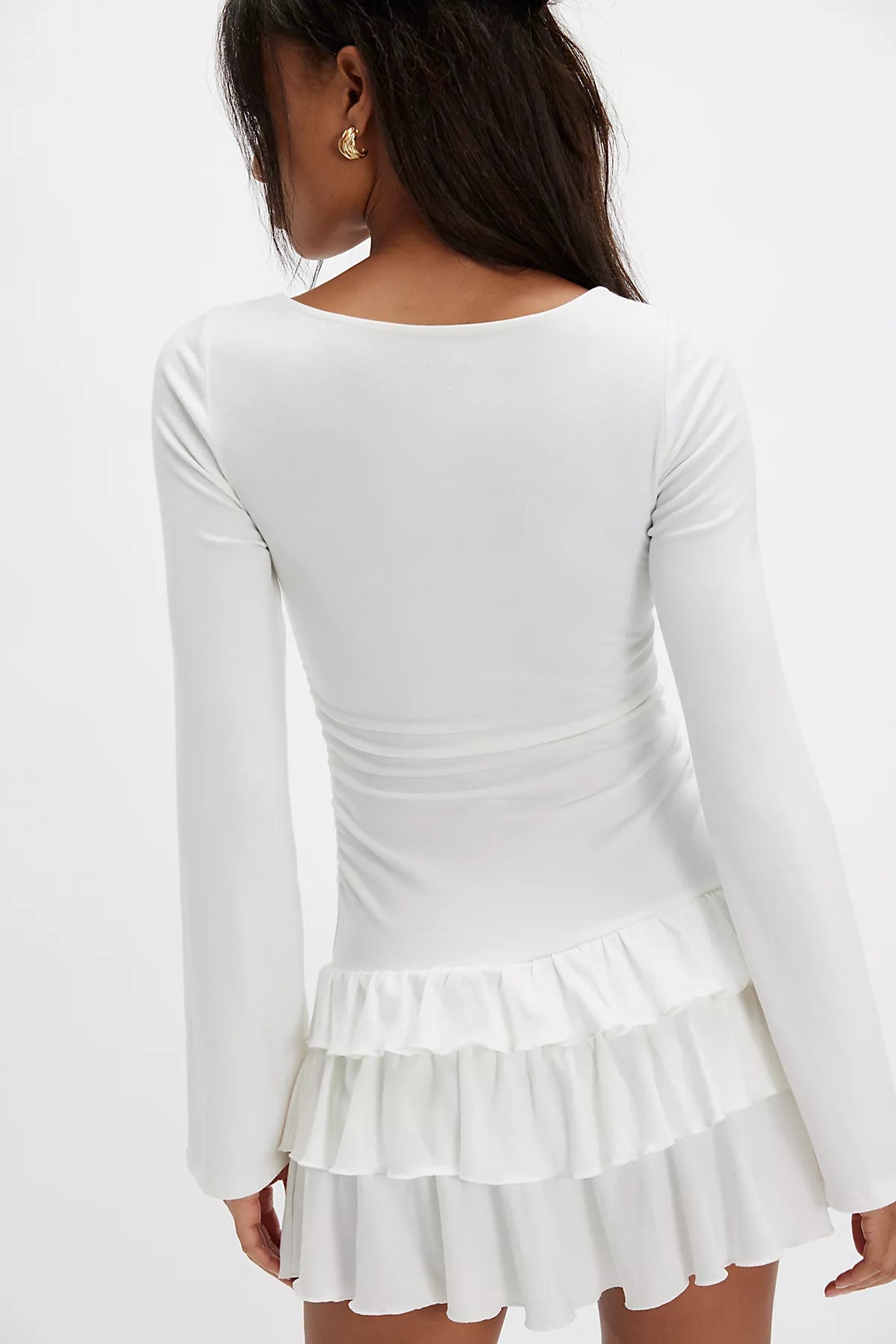 Good Feels Ruffle Long-Sleeve Mini Dress