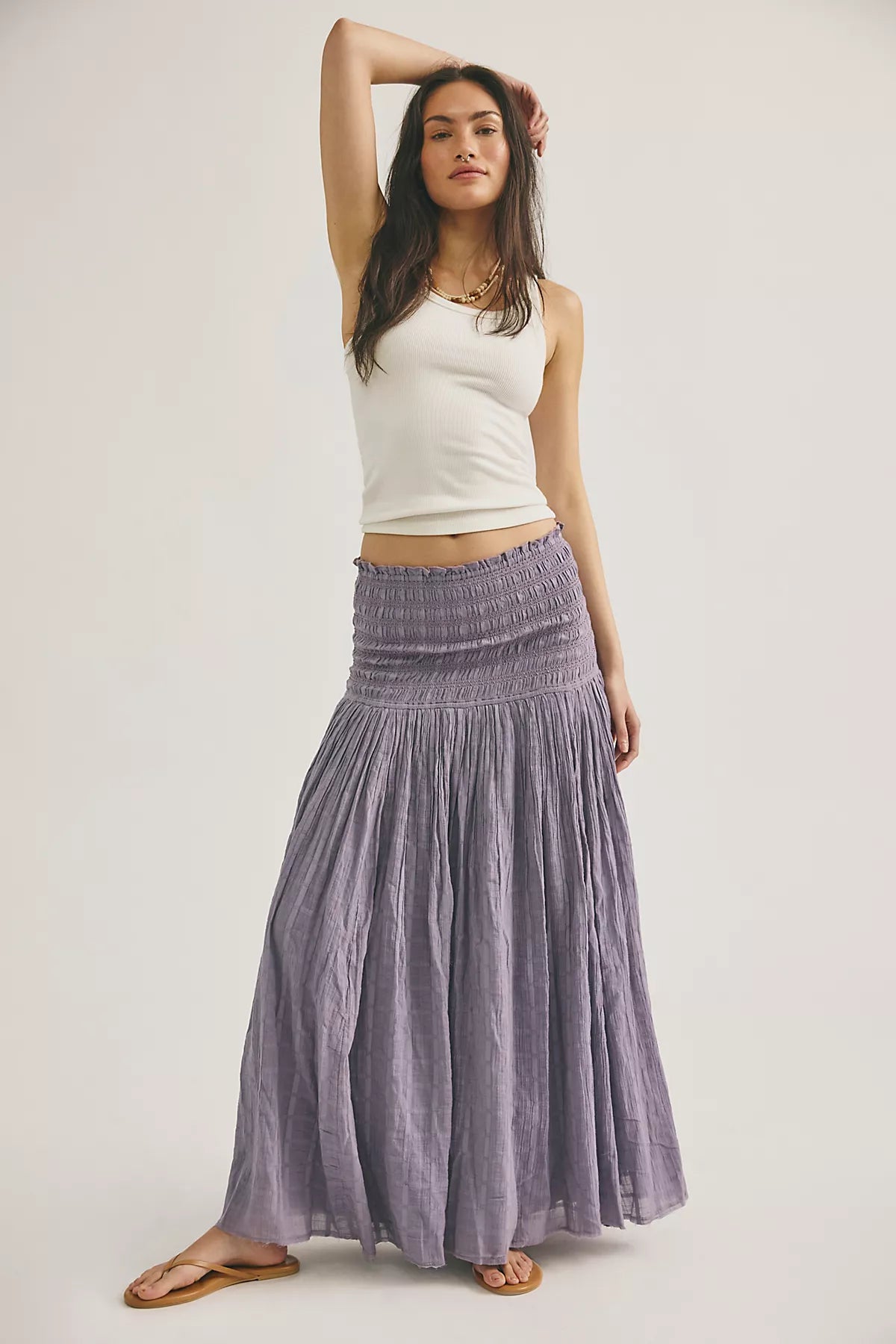 Raven Solid Convertible Maxi Skirt