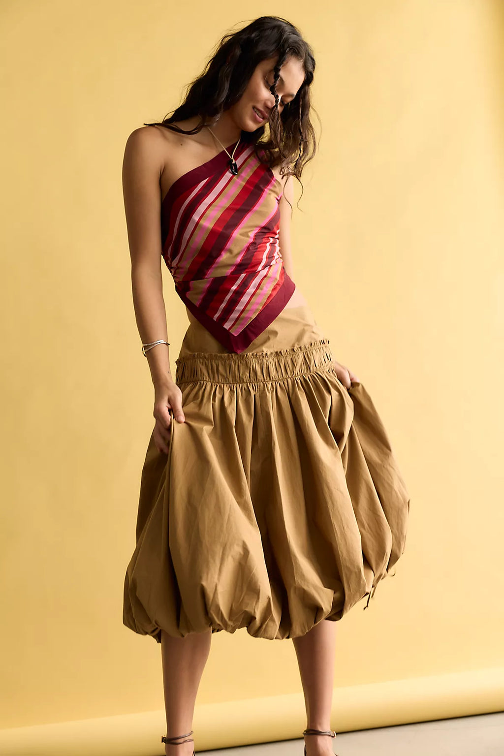 Sea Salt Midi Bubble Skirt
