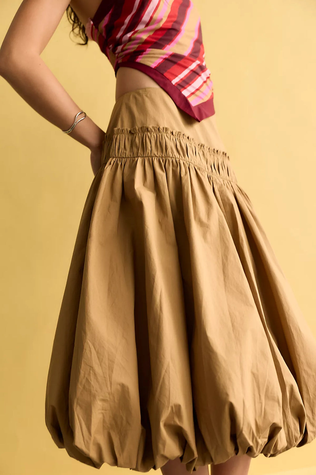 Sea Salt Midi Bubble Skirt