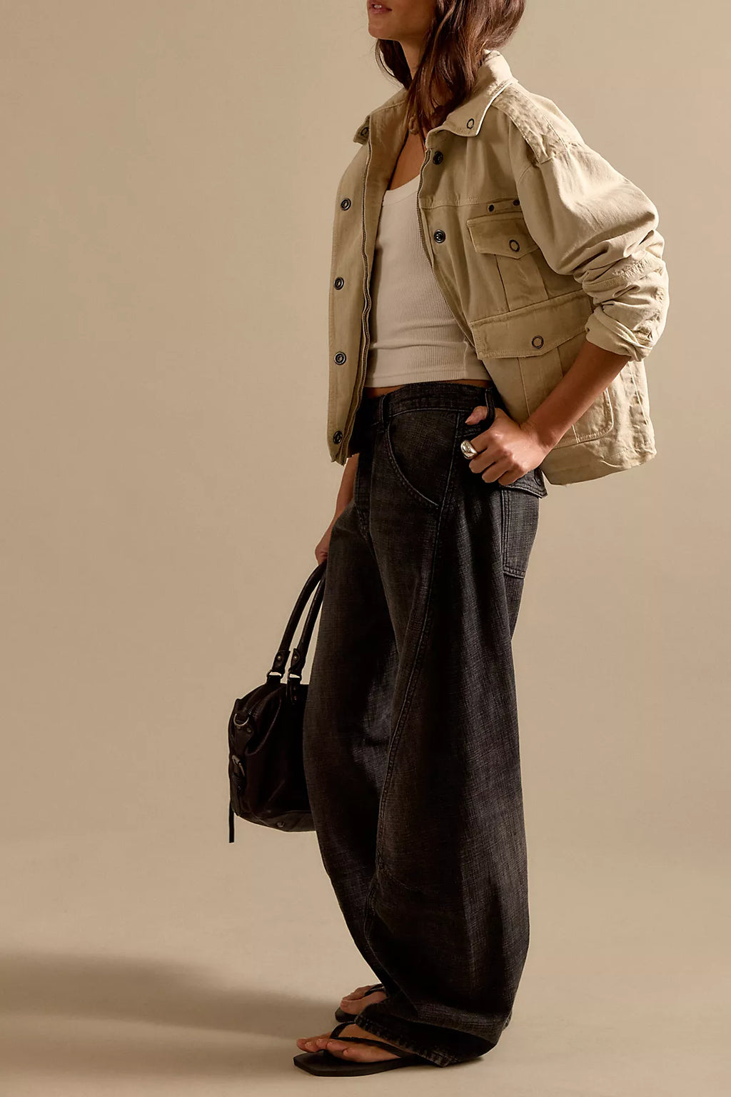 We The Free Highland Low-Rise Twisted Bowed Jeans