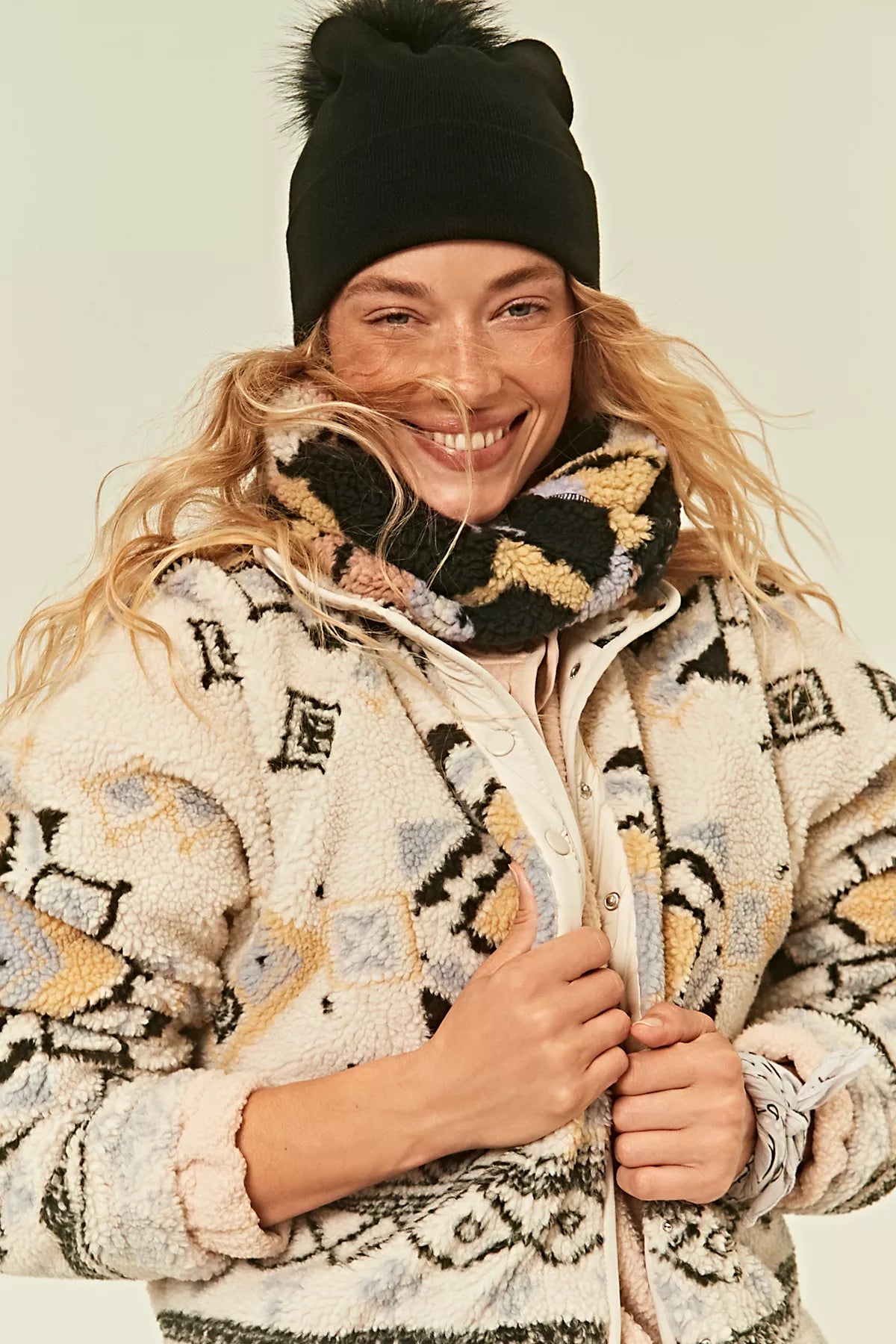 Hit The Slopes Printed Fleece Jacket
